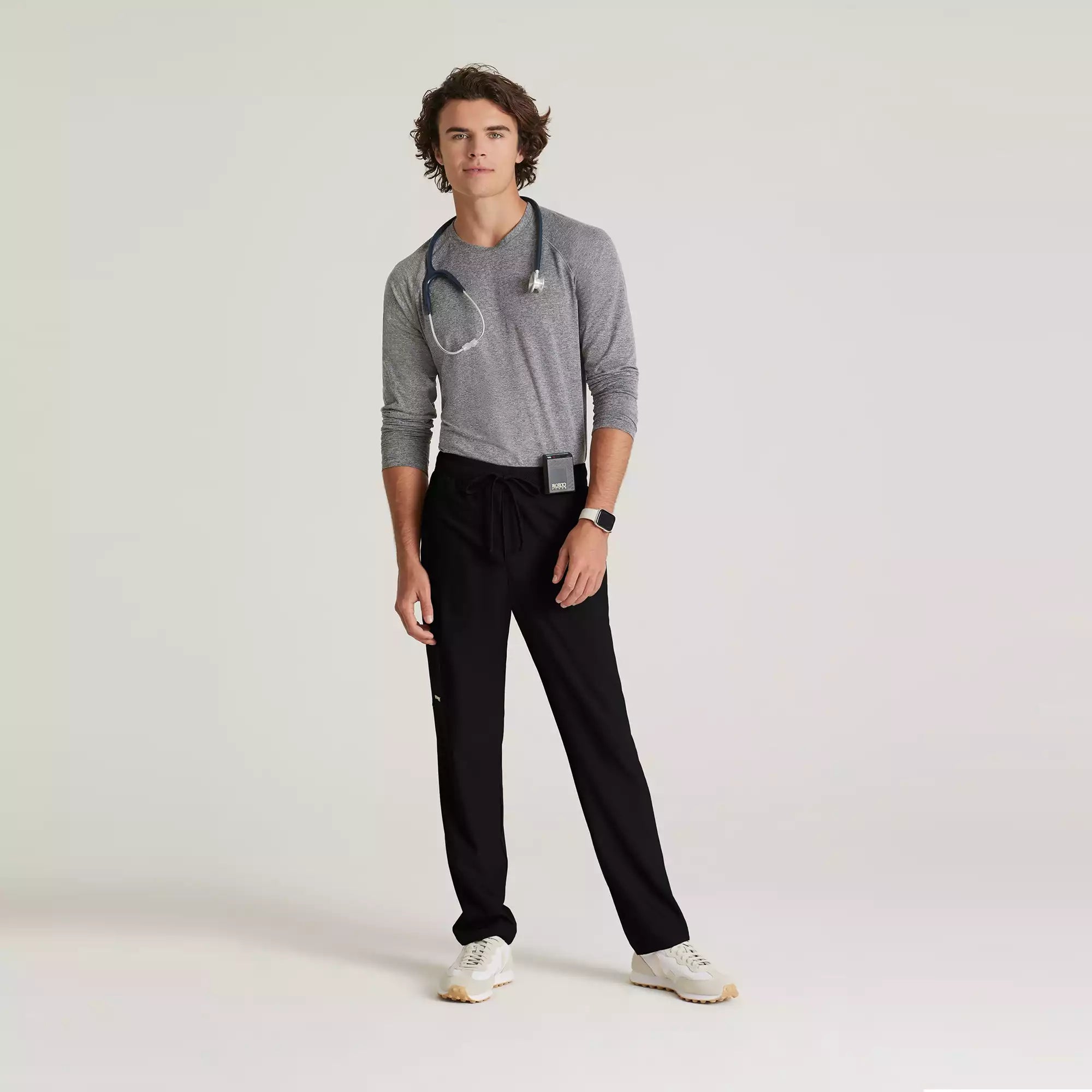 Grey's Anatomy Evolve Men's 5 Pocket Textured Waistband Slim & Straight Pant | GSSP649