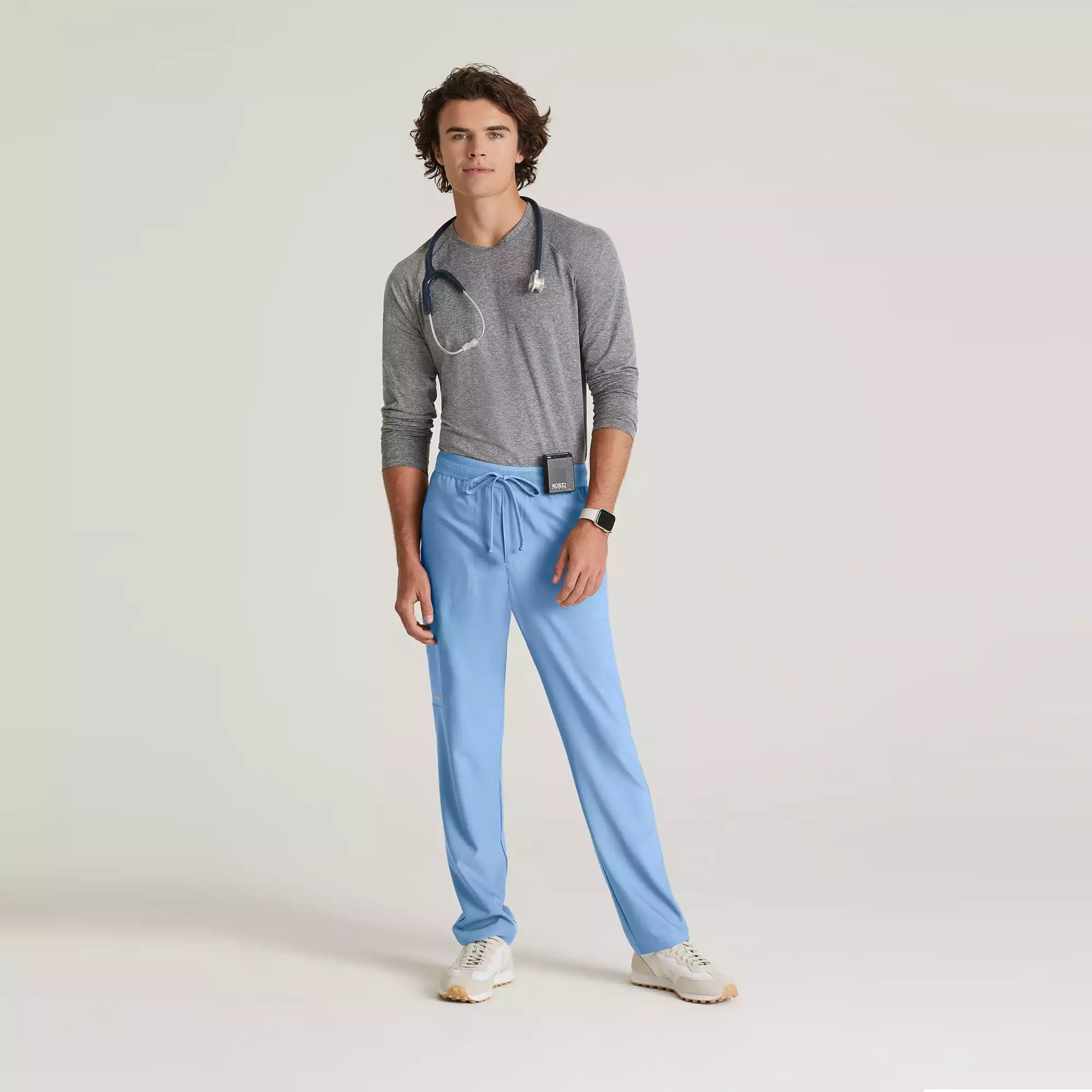 Grey's Anatomy Evolve Men's 5 Pocket Textured Waistband Slim & Straight Pant | GSSP649