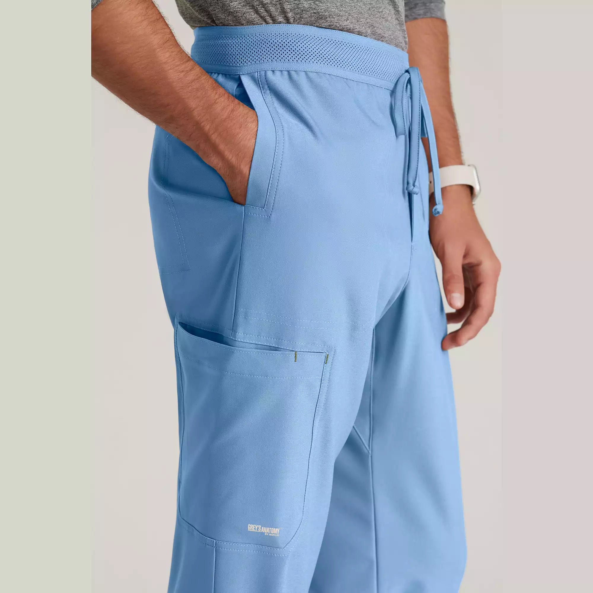 Grey's Anatomy Evolve Men's 5 Pocket Textured Waistband Slim & Straight Pant | GSSP649