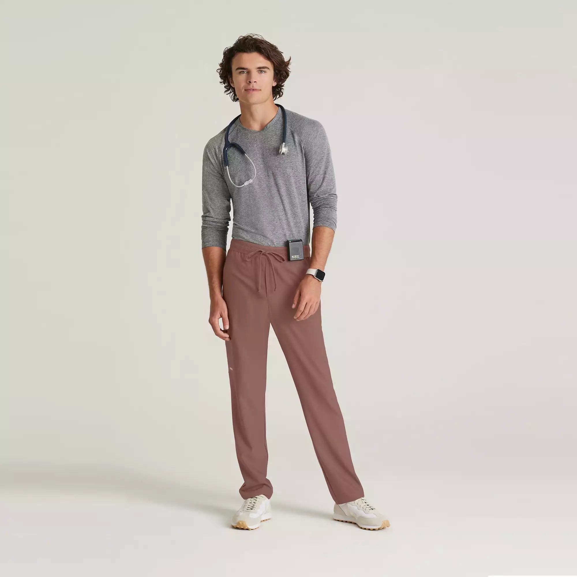 Grey's Anatomy Evolve Men's 5 Pocket Textured Waistband Slim & Straight Pant | GSSP649