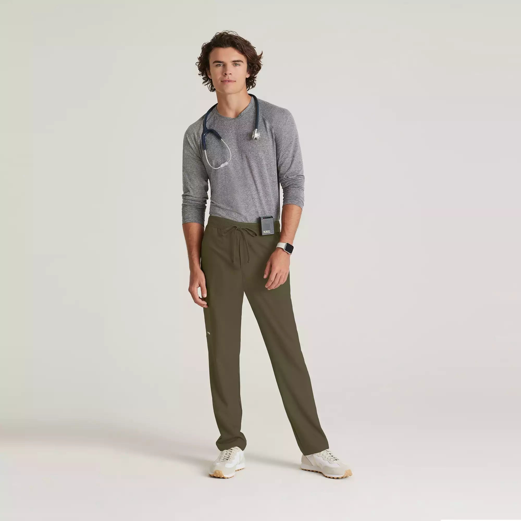 Grey's Anatomy Evolve Men's 5 Pocket Textured Waistband Slim & Straight Pant | GSSP649