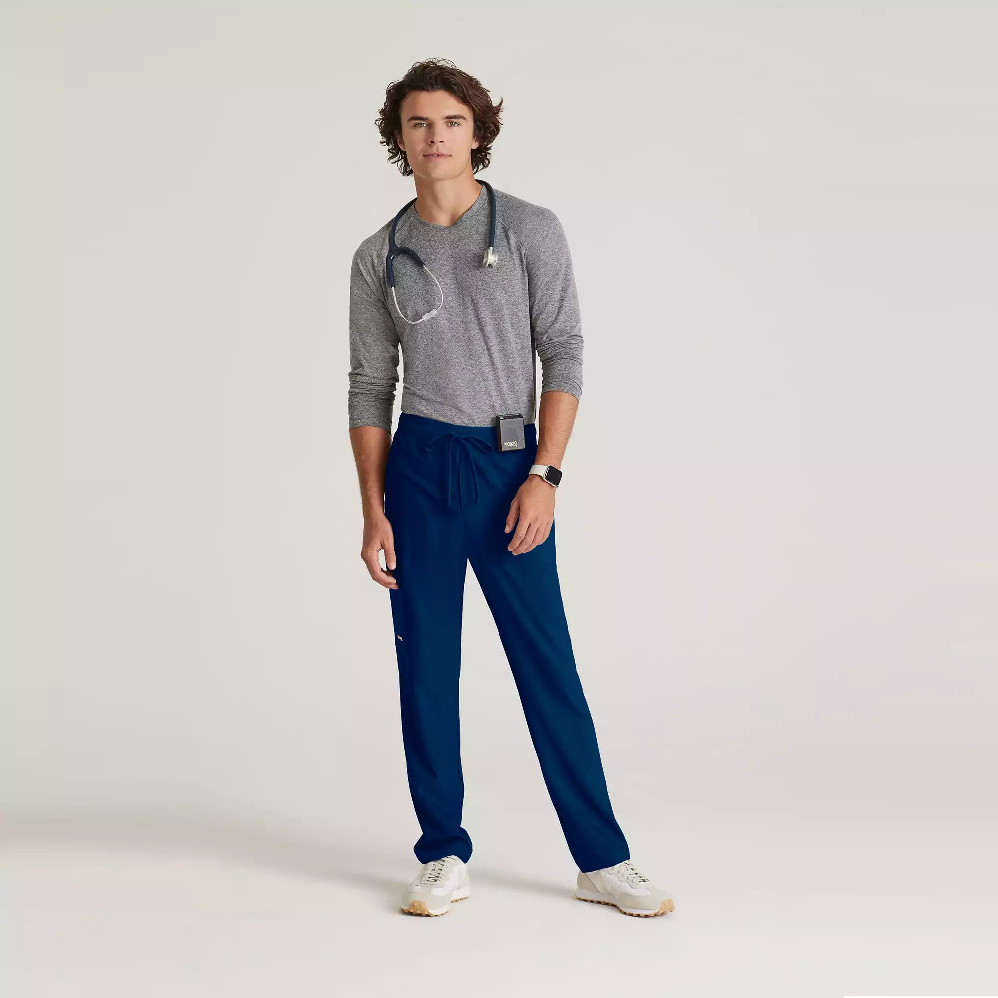 Grey's Anatomy Evolve Men's 5 Pocket Textured Waistband Slim & Straight Pant | GSSP649