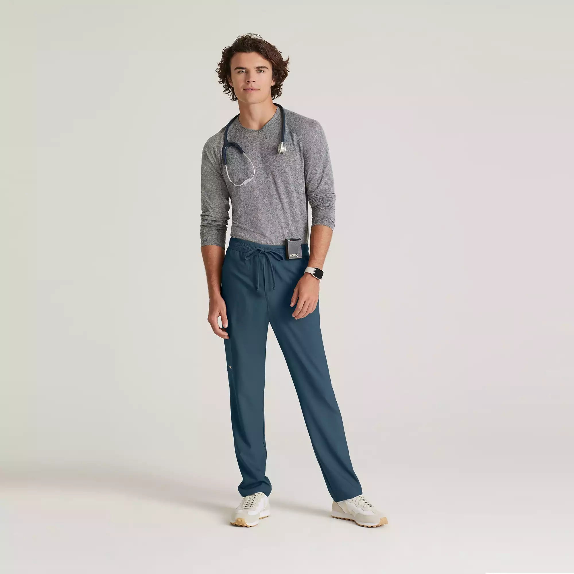 Grey's Anatomy Evolve Men's 5 Pocket Textured Waistband Slim & Straight Pant | GSSP649