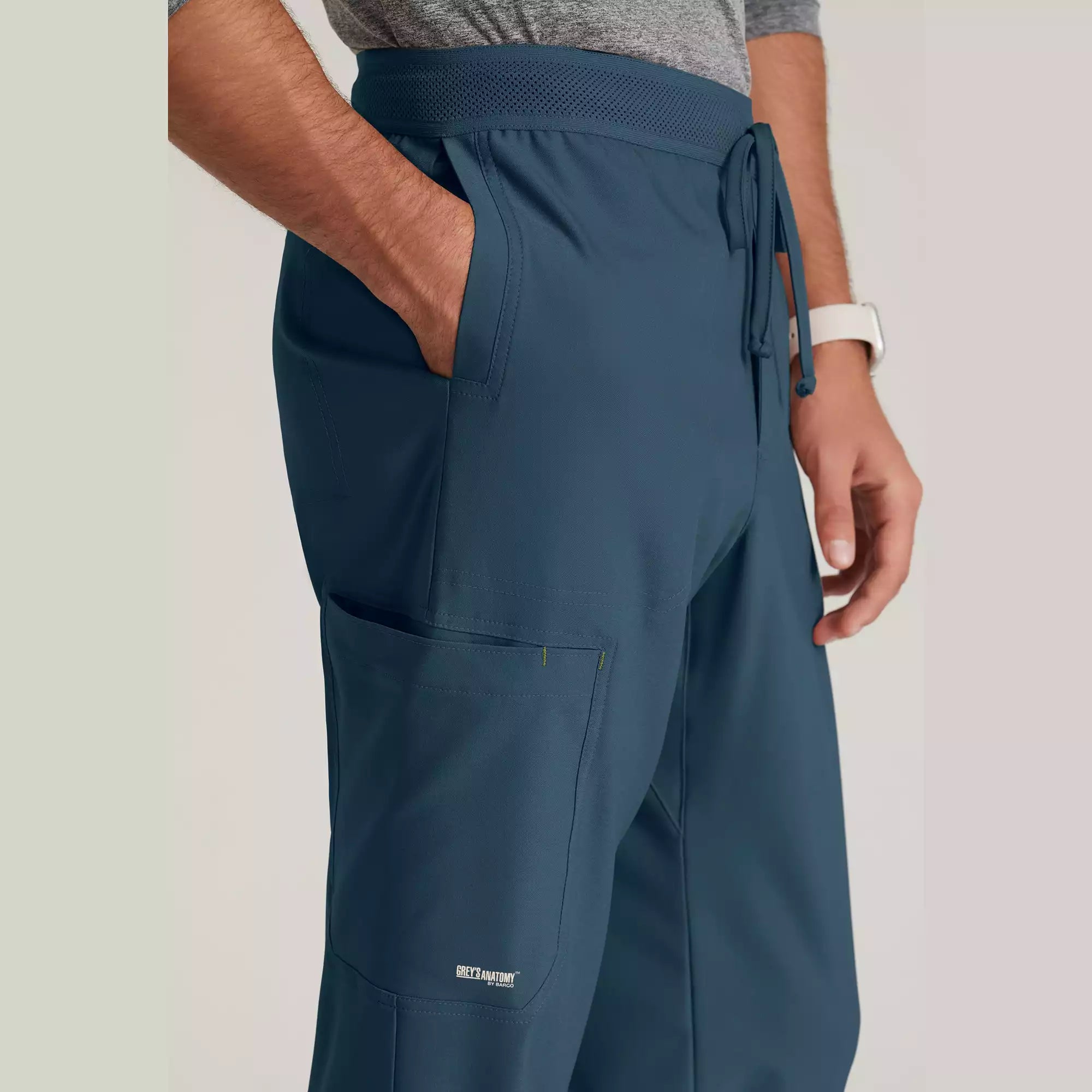 Grey's Anatomy Evolve Men's 5 Pocket Textured Waistband Slim & Straight Pant | GSSP649