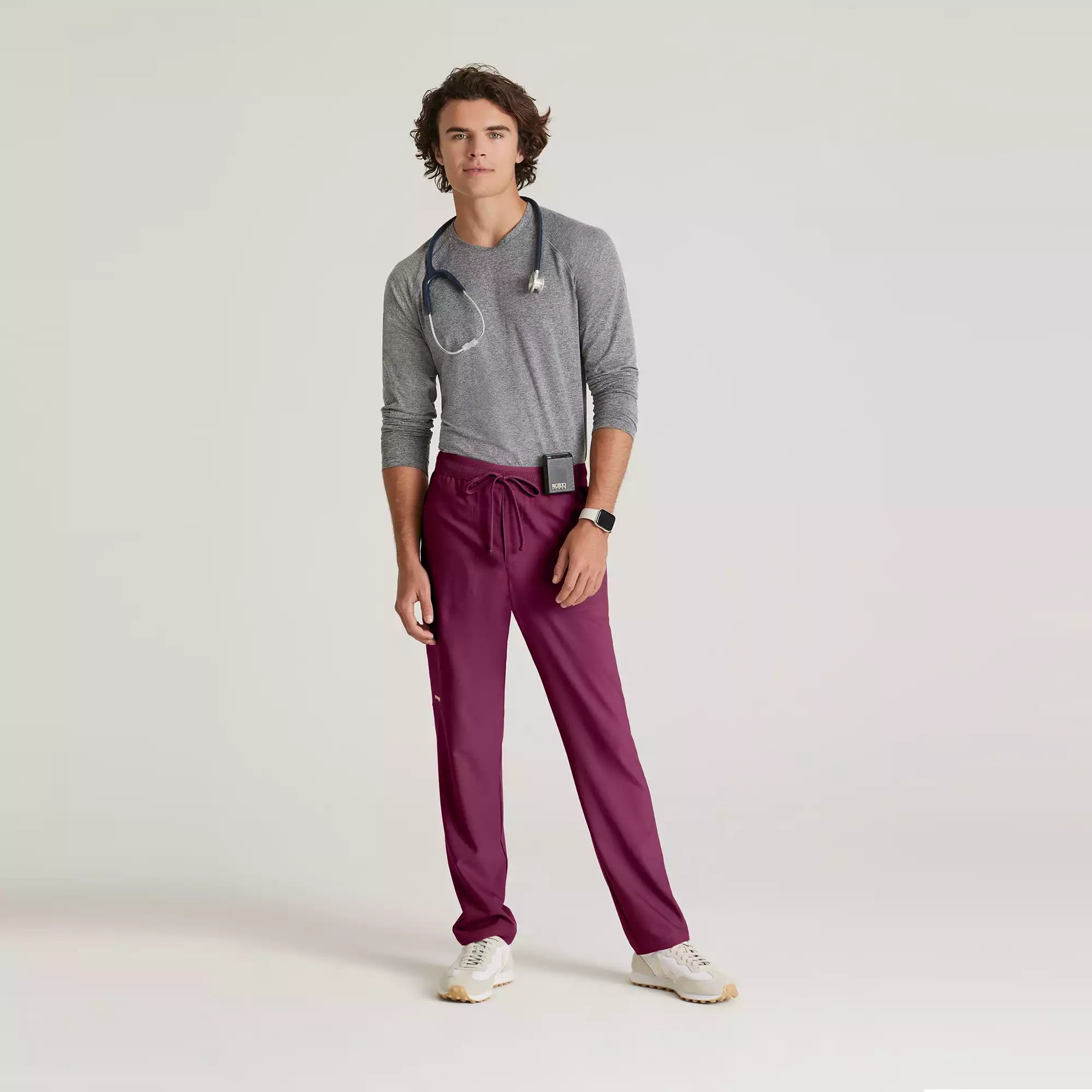 Grey's Anatomy Evolve Men's 5 Pocket Textured Waistband Slim & Straight Pant | GSSP649