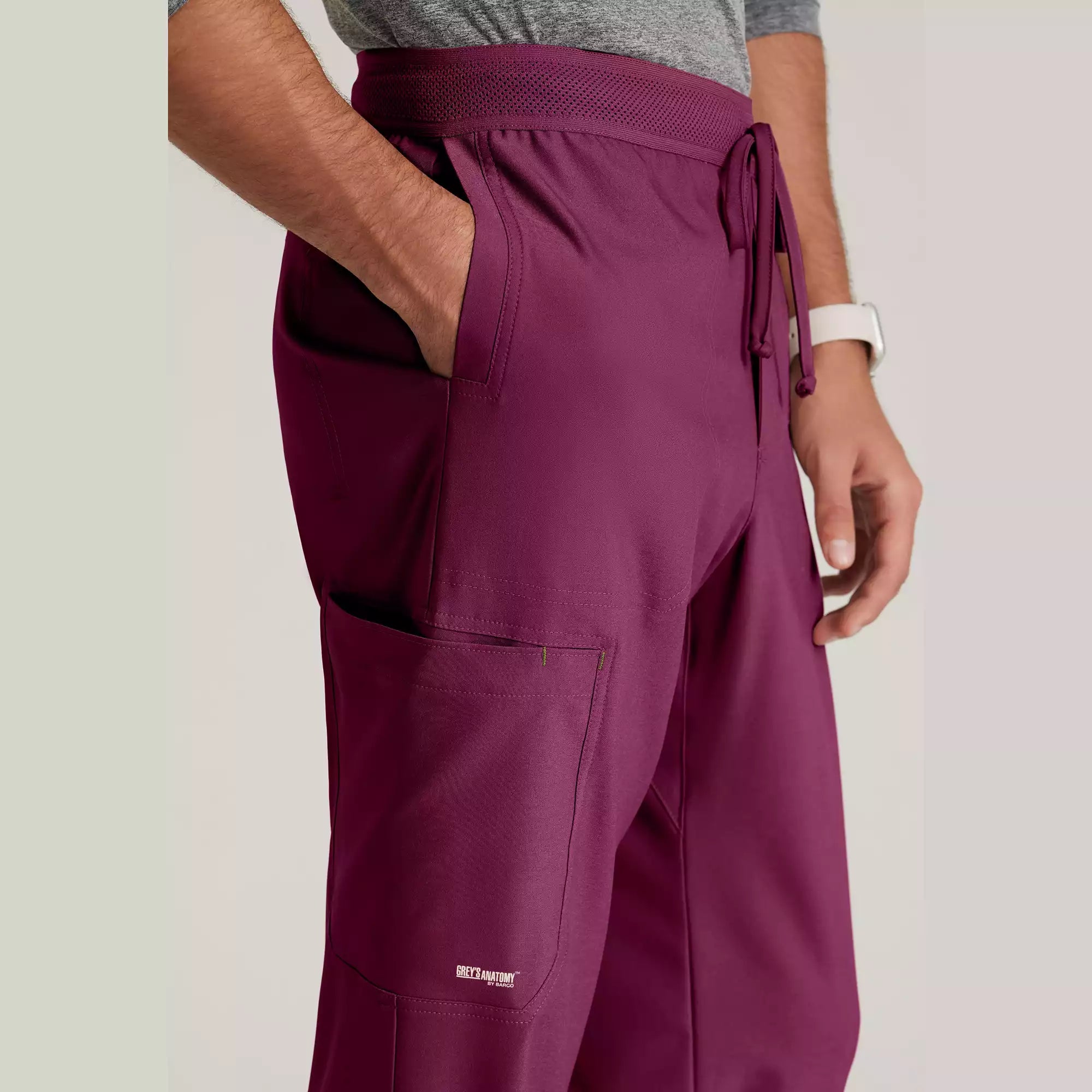 Grey's Anatomy Evolve Men's 5 Pocket Textured Waistband Slim & Straight Pant | GSSP649