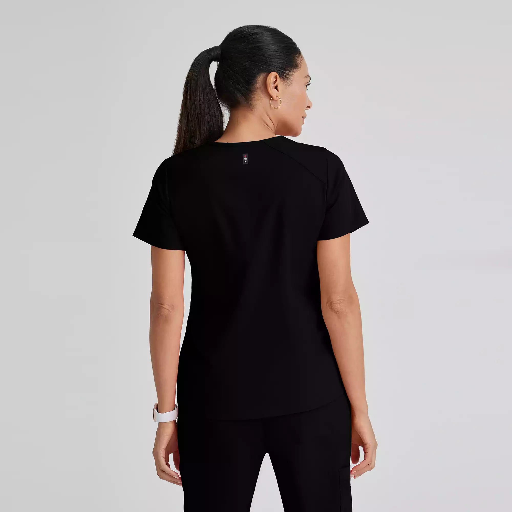 Grey's Anatomy Spandex Stretch Emma Top-4 Pocket Scrub Top | GRST011