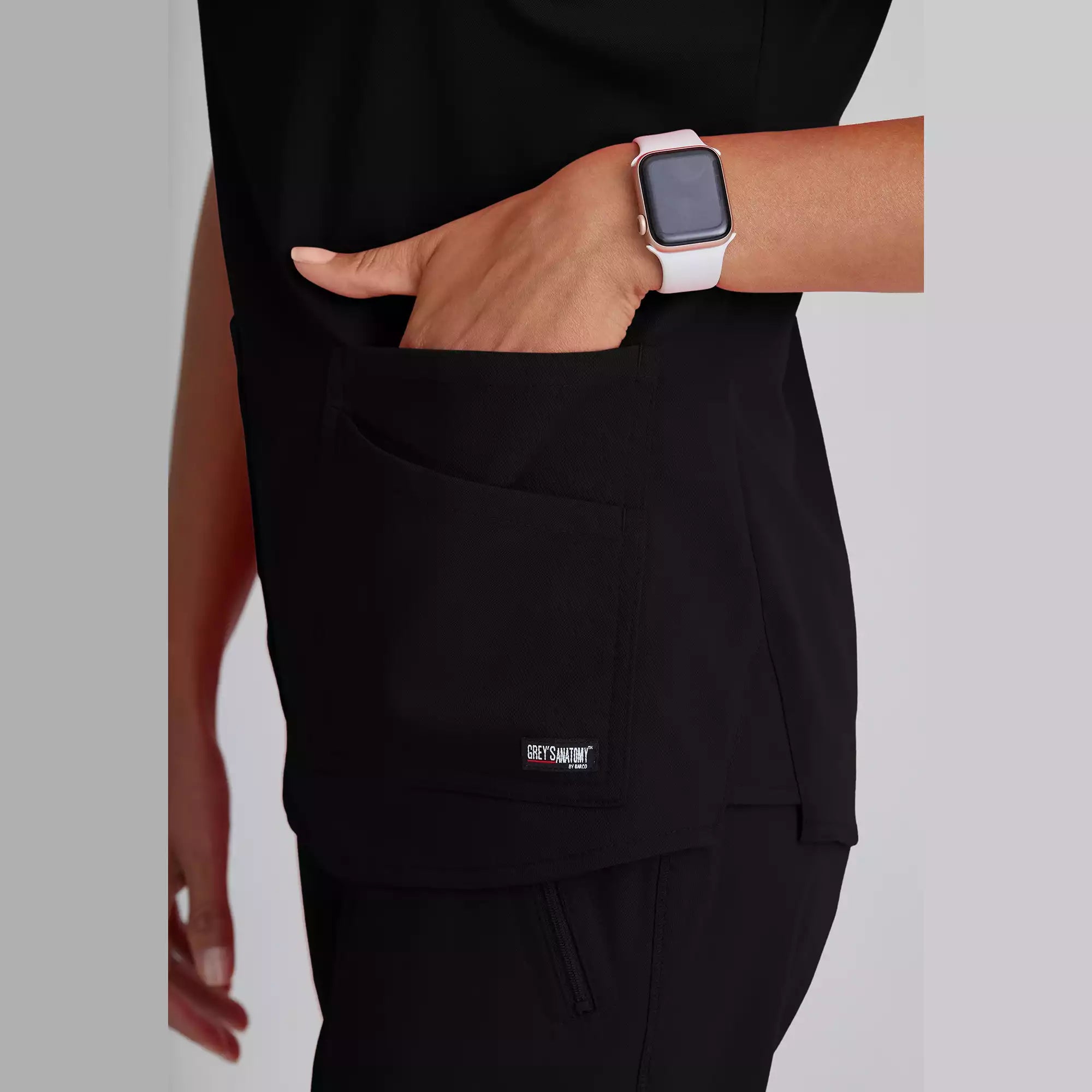 Grey's Anatomy Spandex Stretch Emma Top-4 Pocket Scrub Top | GRST011