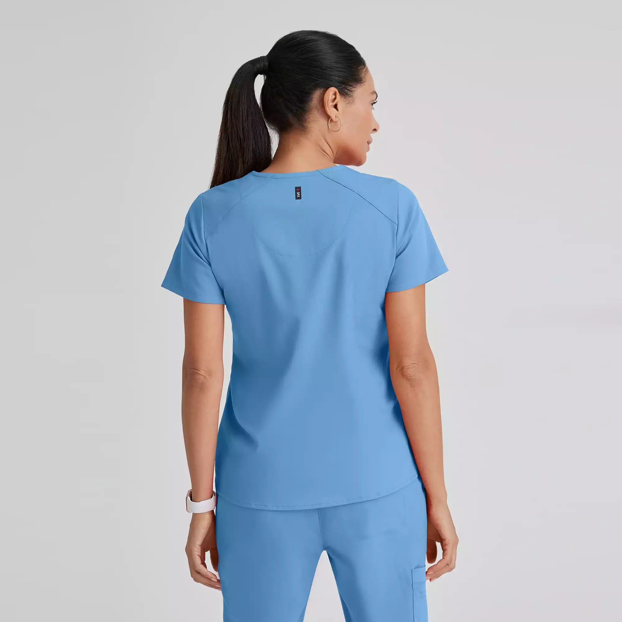 Grey's Anatomy Spandex Stretch Emma Top-4 Pocket Scrub Top | GRST011