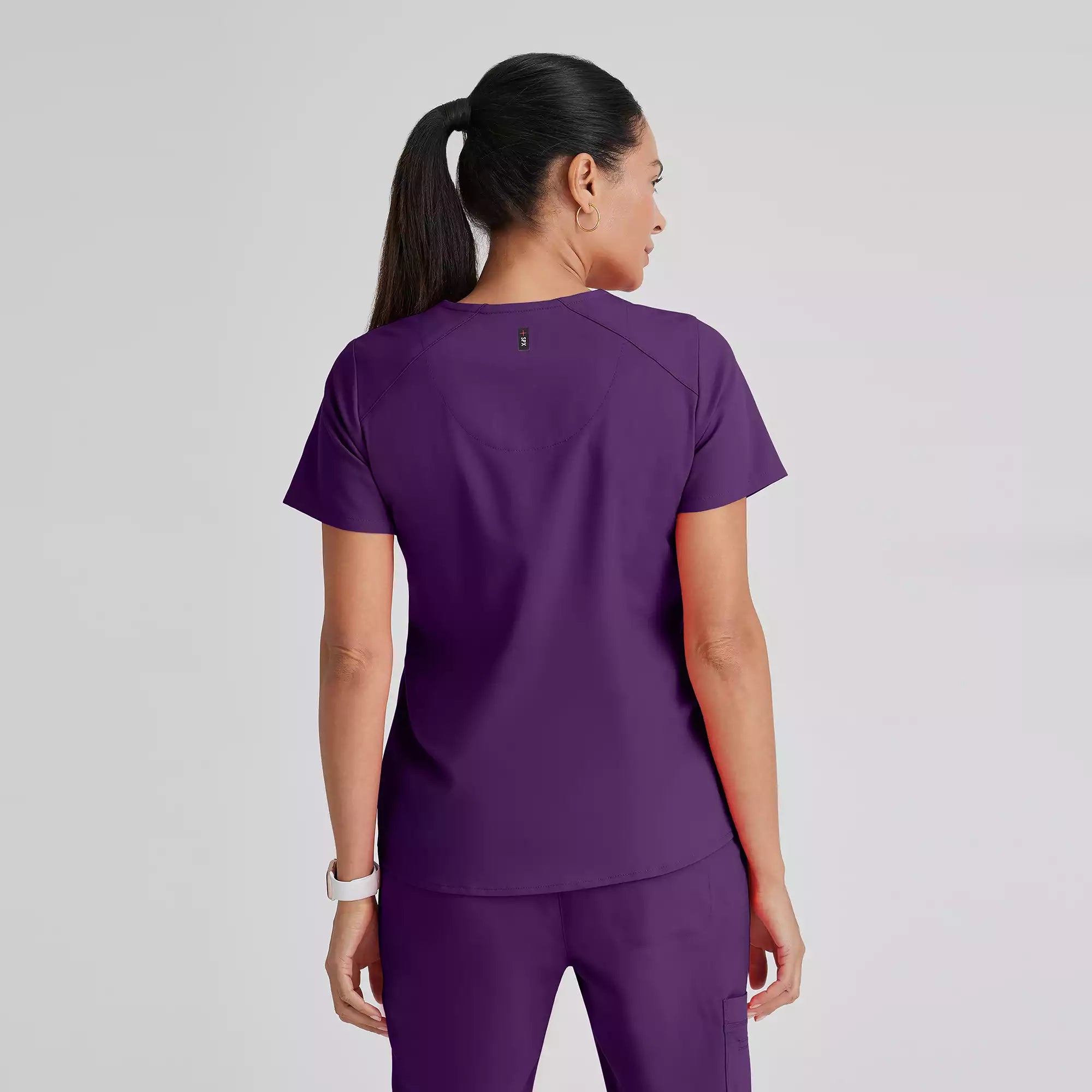 Grey's Anatomy Spandex Stretch Emma Top-4 Pocket Scrub Top | GRST011