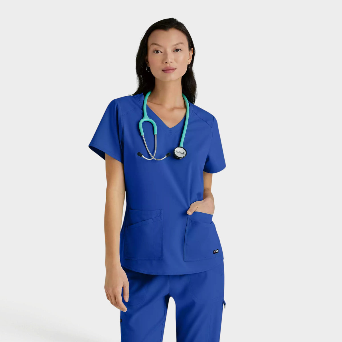 Emma 4-Pocket V-Neck Scrub Top | GRST011