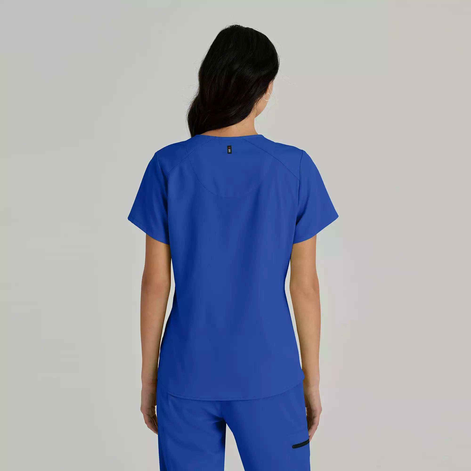 Grey's Anatomy Spandex Stretch Emma Top-4 Pocket Scrub Top | GRST011
