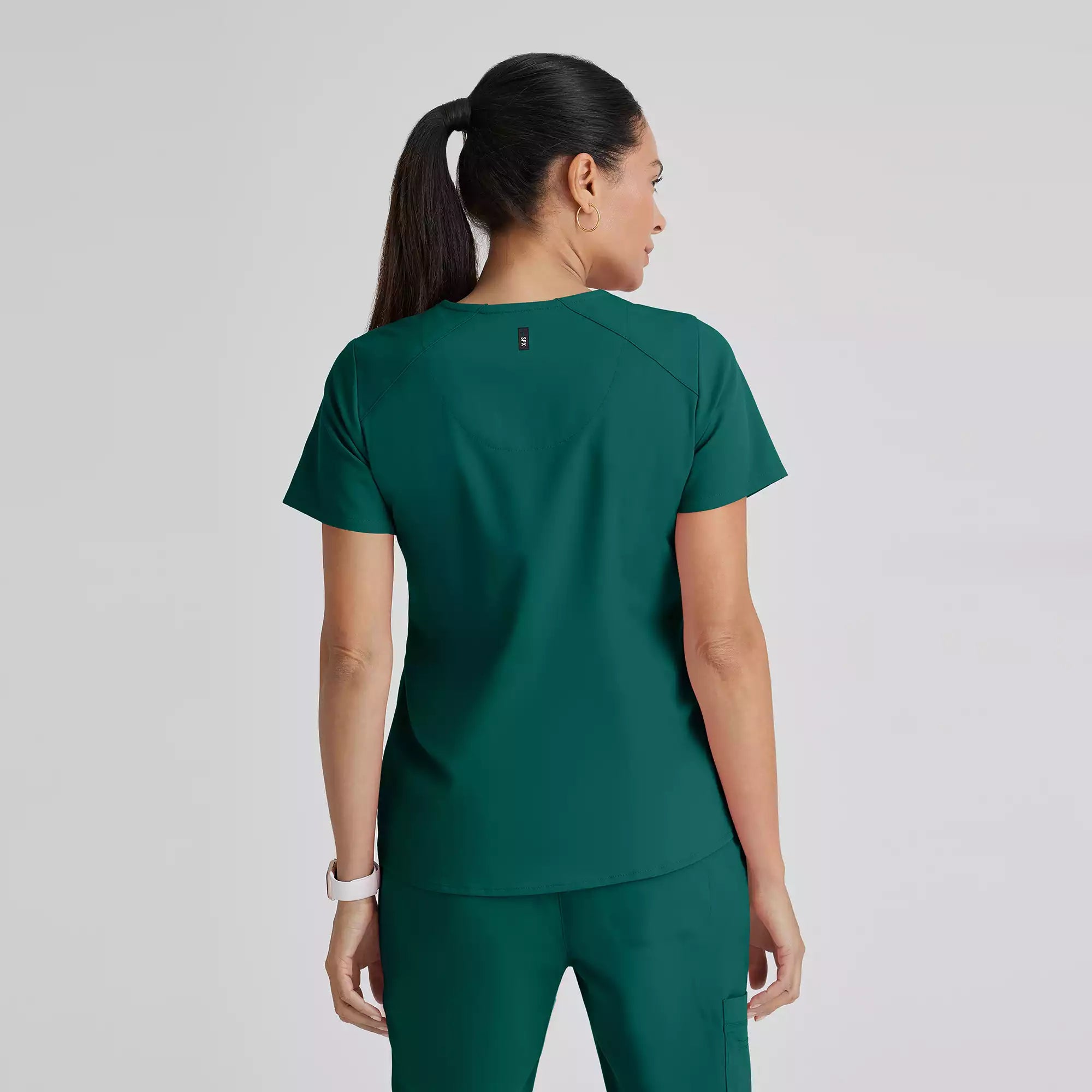 Grey's Anatomy Spandex Stretch Emma Top-4 Pocket Scrub Top | GRST011
