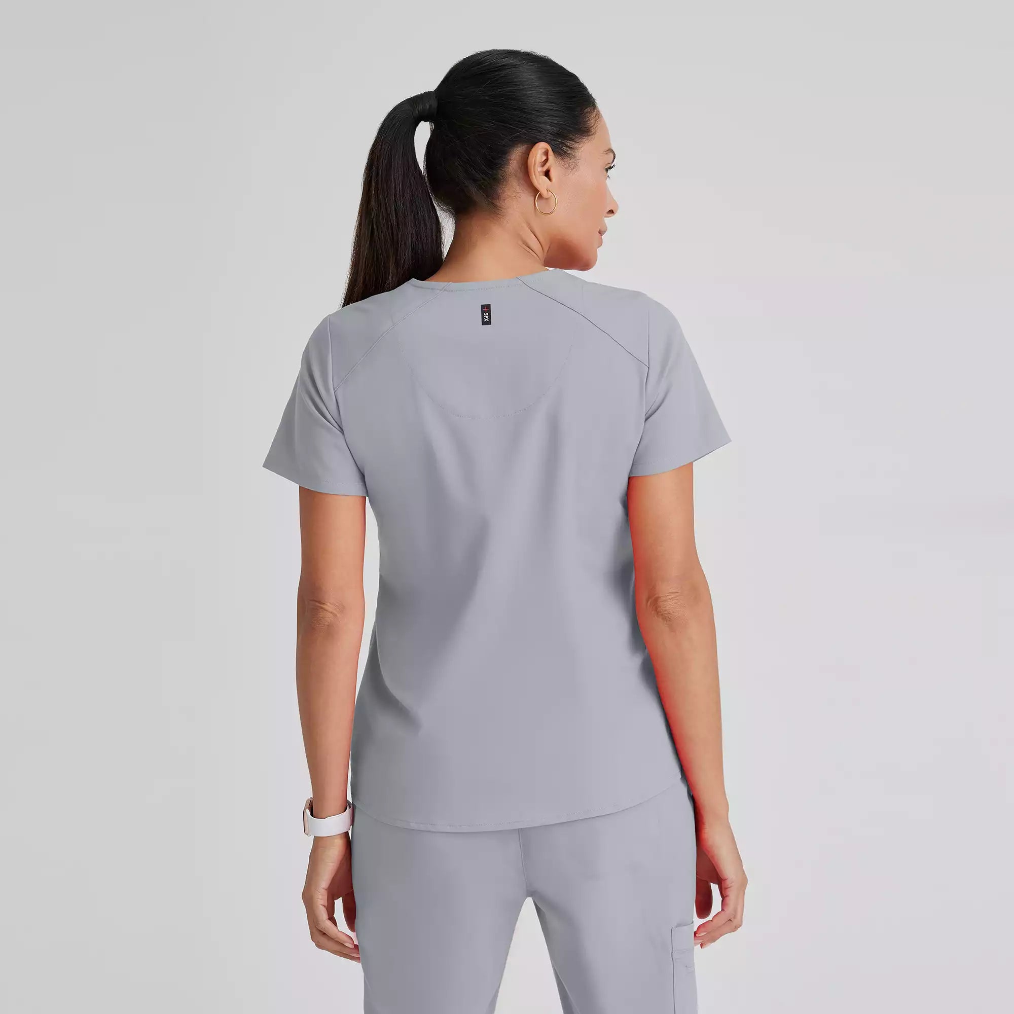 Grey's Anatomy Spandex Stretch Emma Top-4 Pocket Scrub Top | GRST011