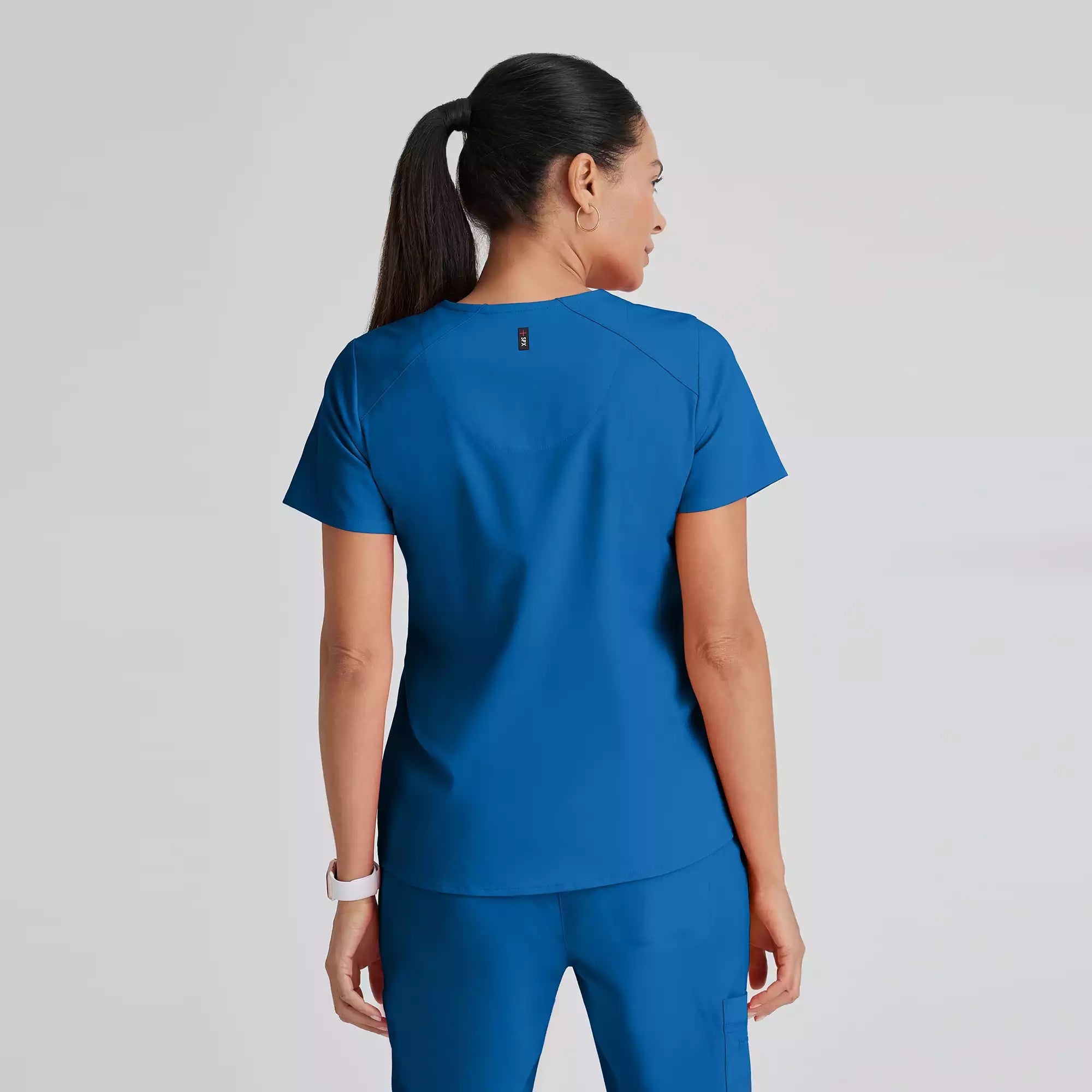 Grey's Anatomy Spandex Stretch Emma Top-4 Pocket Scrub Top | GRST011