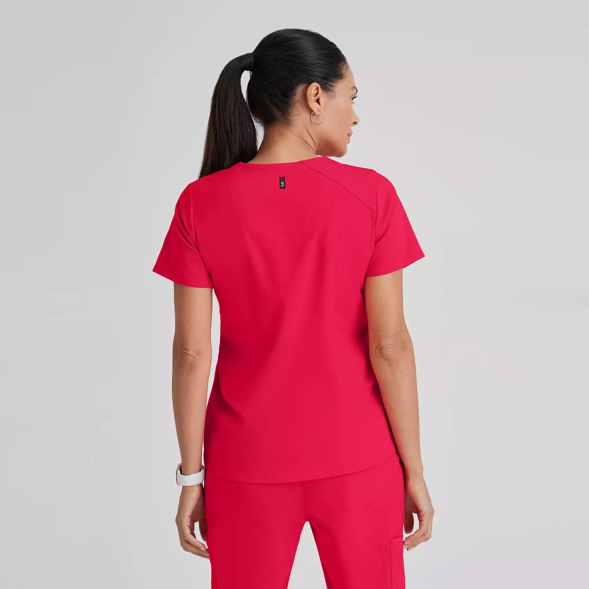 Grey's Anatomy Spandex Stretch Emma Top-4 Pocket Scrub Top | GRST011