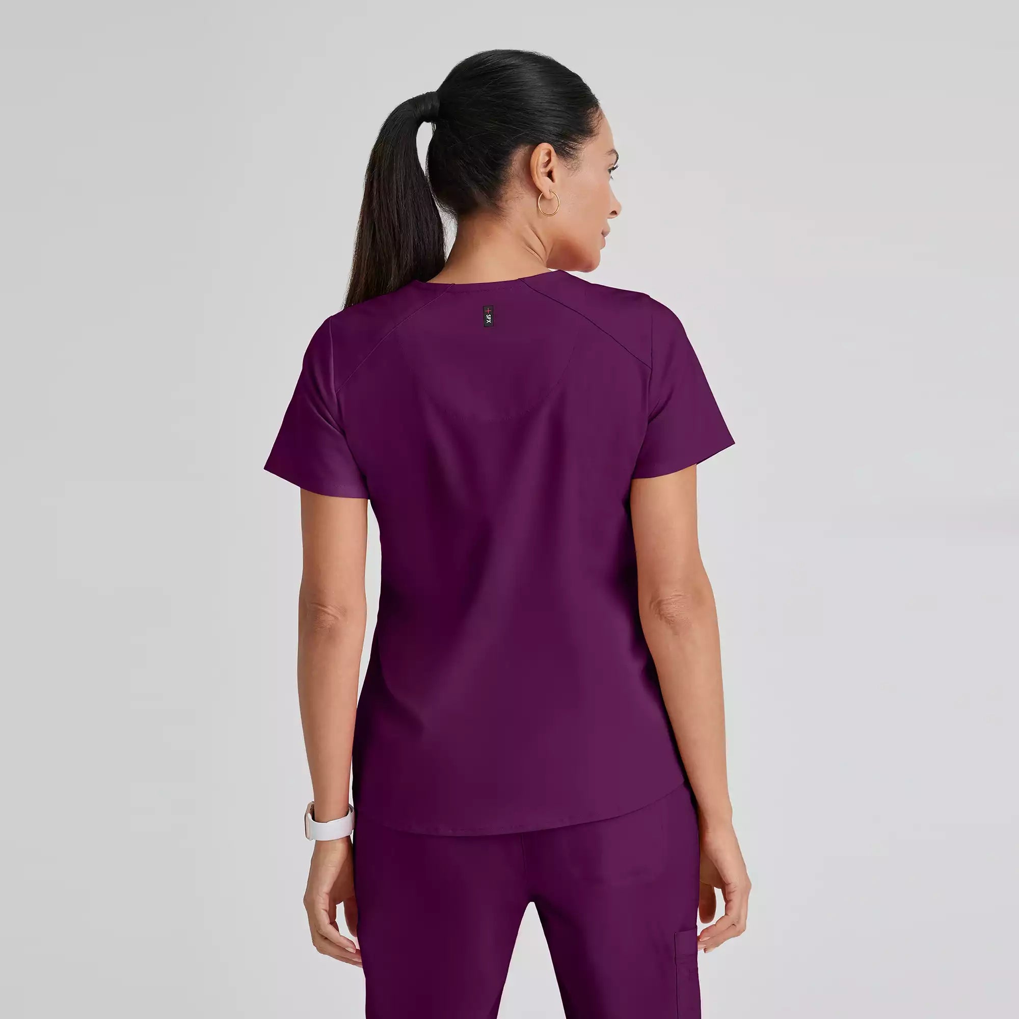 Grey's Anatomy Spandex Stretch Emma Top-4 Pocket Scrub Top | GRST011