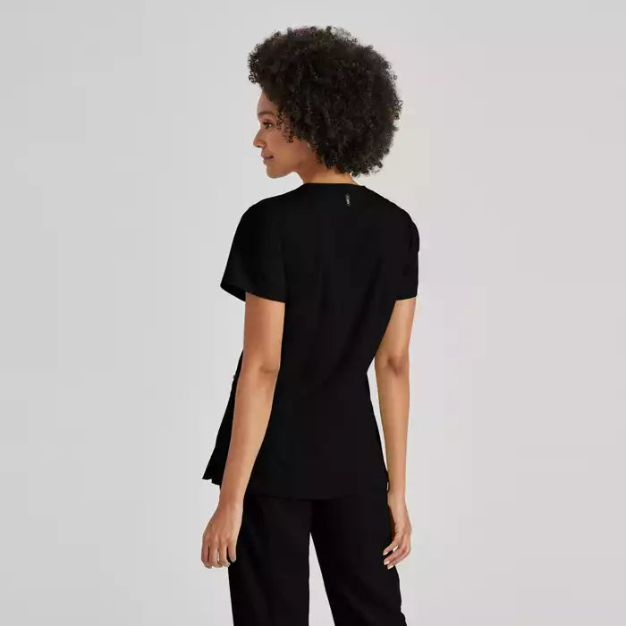 Grey's Anatomy Spandex Stretch Kim Top-3 Pocket V-Neck Top