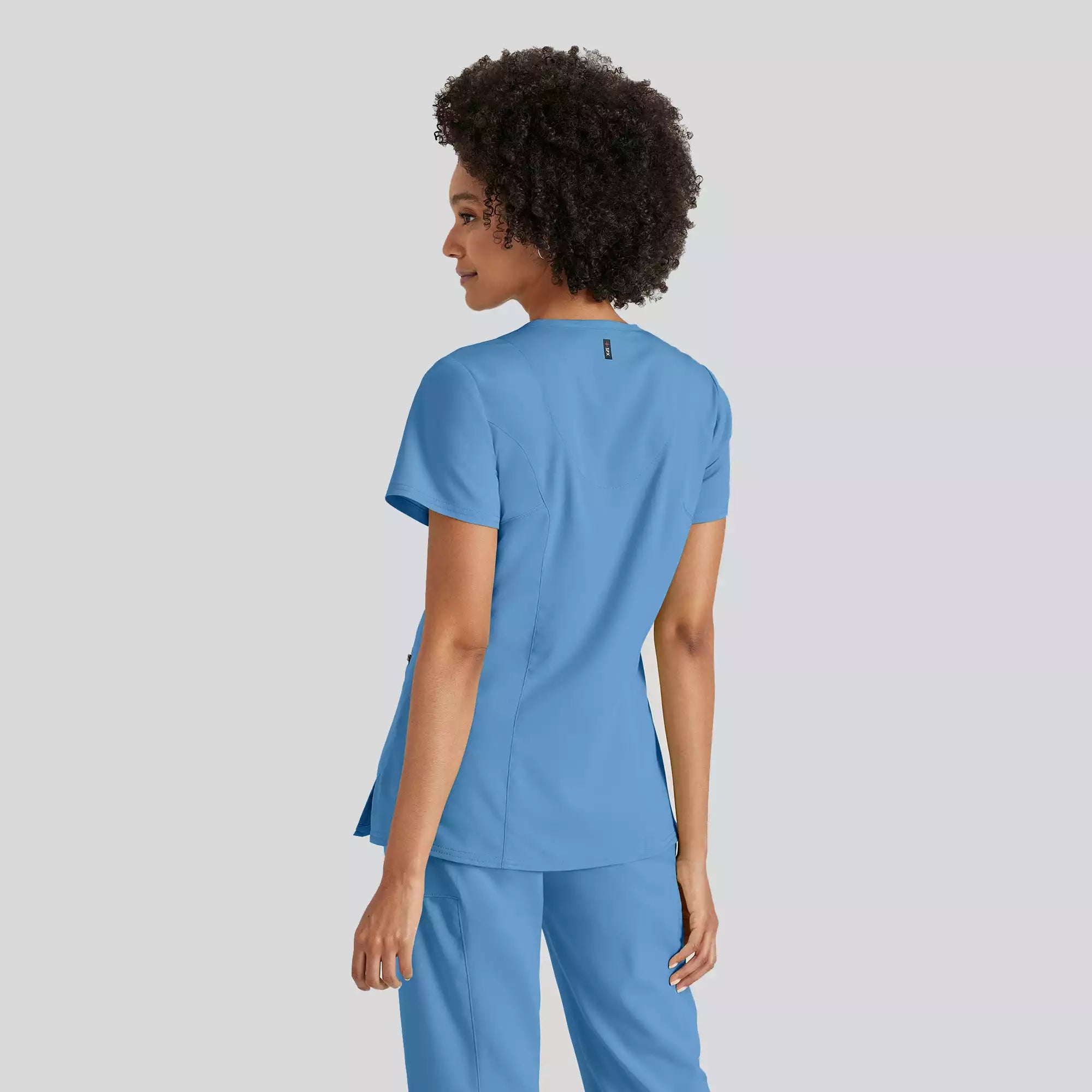 Grey's Anatomy Spandex Stretch Kim Top-3 Pocket V-Neck Top