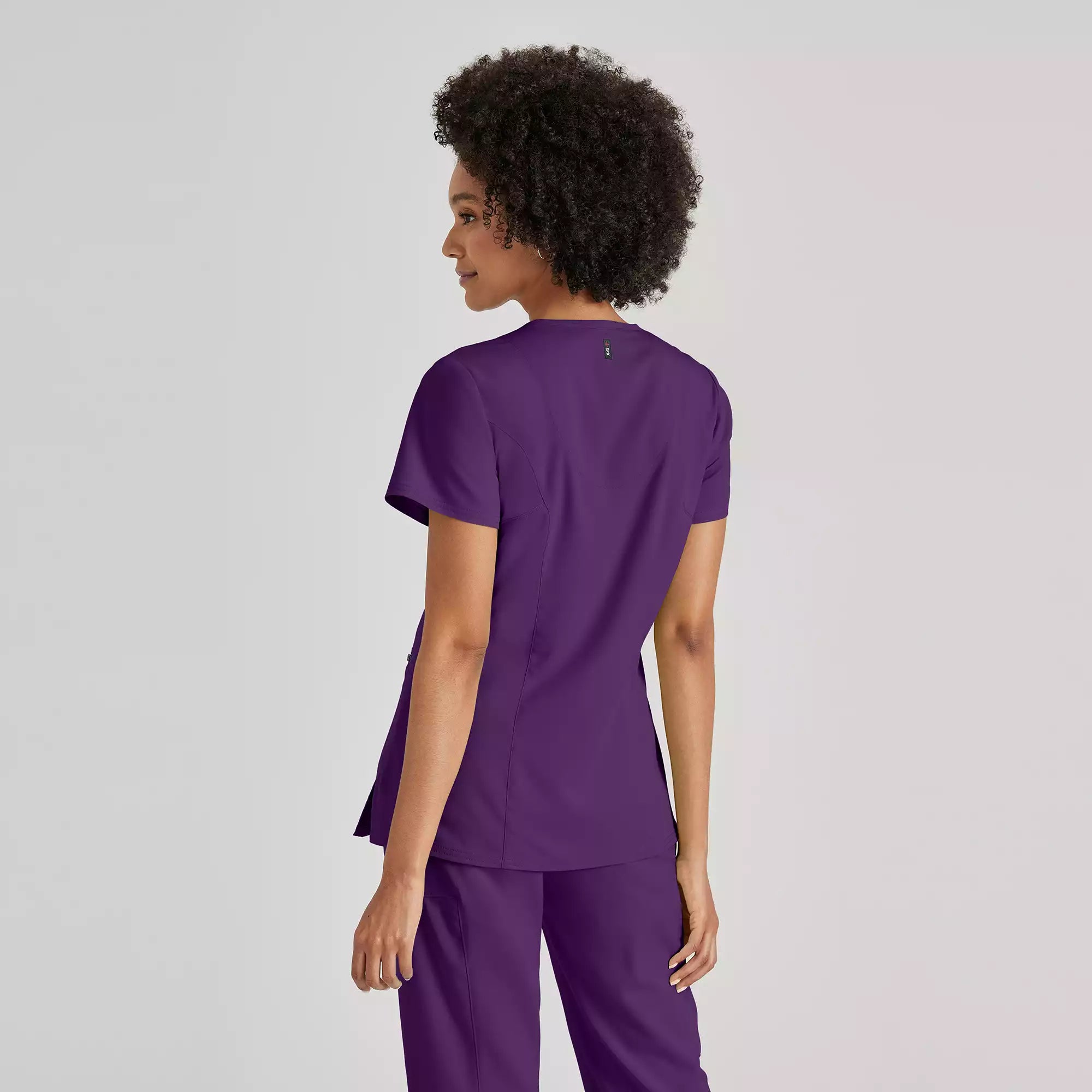 Grey's Anatomy Spandex Stretch Kim Top-3 Pocket V-Neck Top