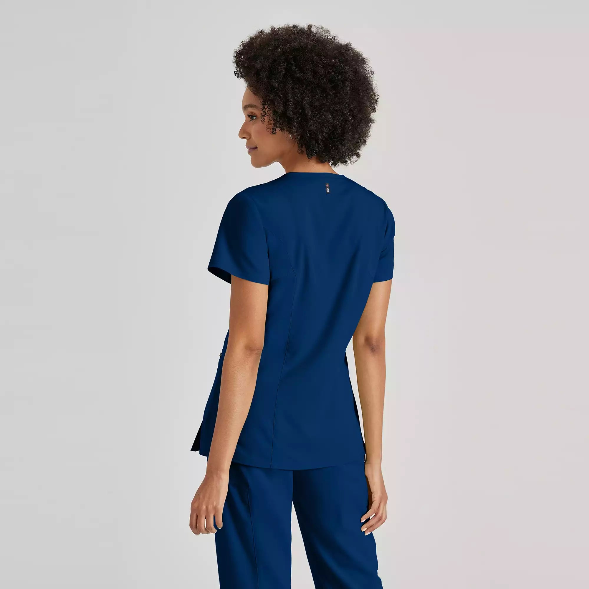 Grey's Anatomy Spandex Stretch Kim Top-3 Pocket V-Neck Top