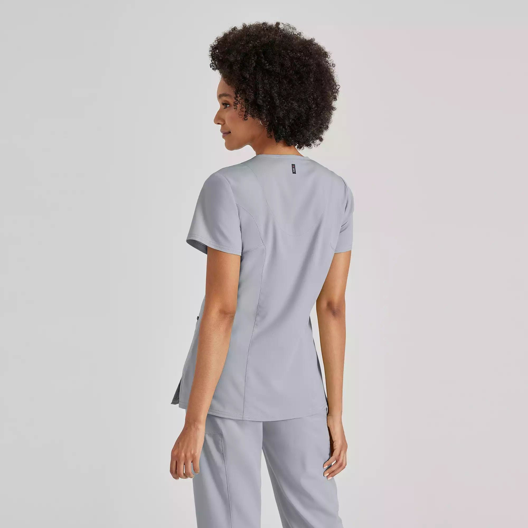 Grey's Anatomy Spandex Stretch Kim Top-3 Pocket V-Neck Top