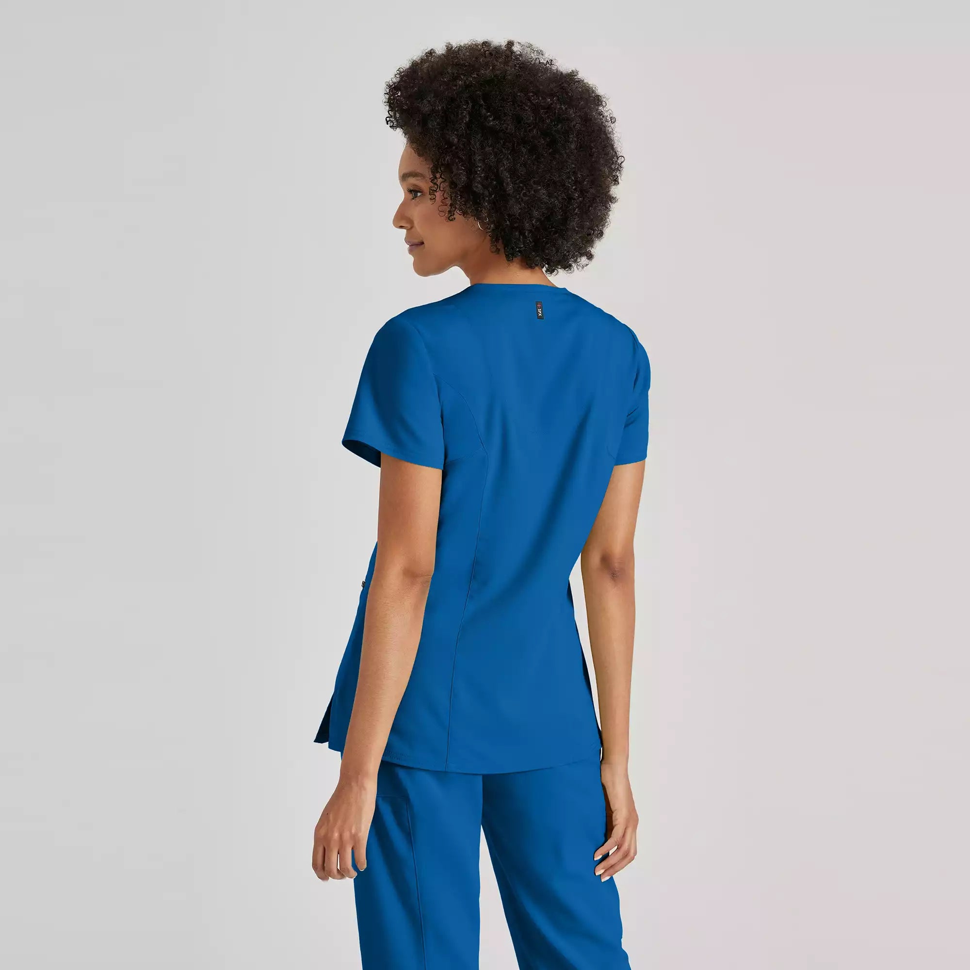 Grey's Anatomy Spandex Stretch Kim Top-3 Pocket V-Neck Top