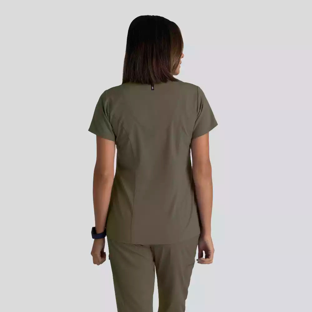 Grey's Anatomy Spandex Stretch Kim Top-3 Pocket V-Neck Top