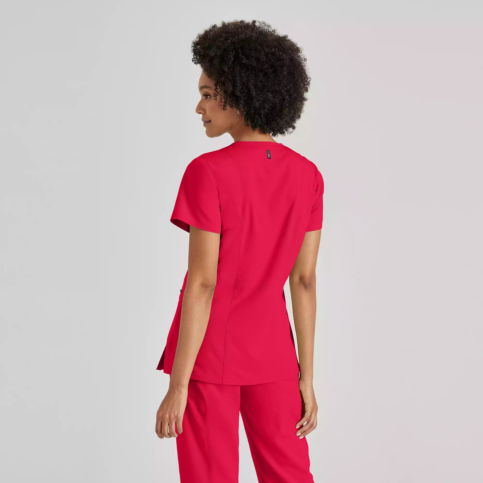 Grey's Anatomy Spandex Stretch Kim Top-3 Pocket V-Neck Top
