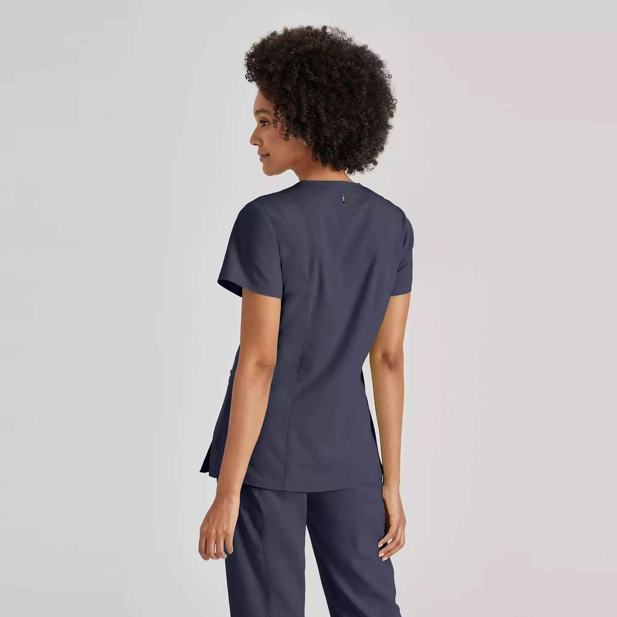 Grey's Anatomy Spandex Stretch Kim Top-3 Pocket V-Neck Top