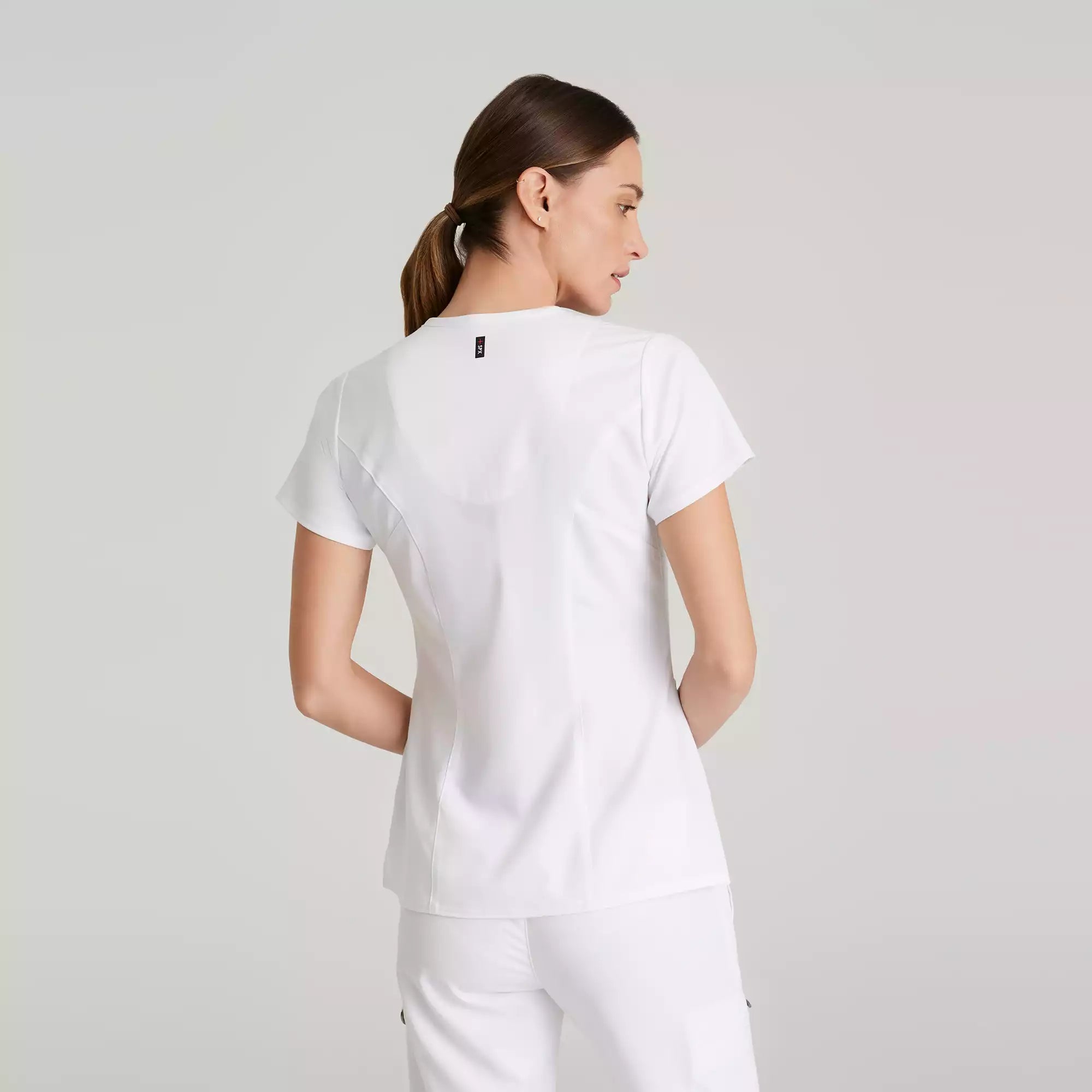 Grey's Anatomy Spandex Stretch Kim Top-3 Pocket V-Neck Top