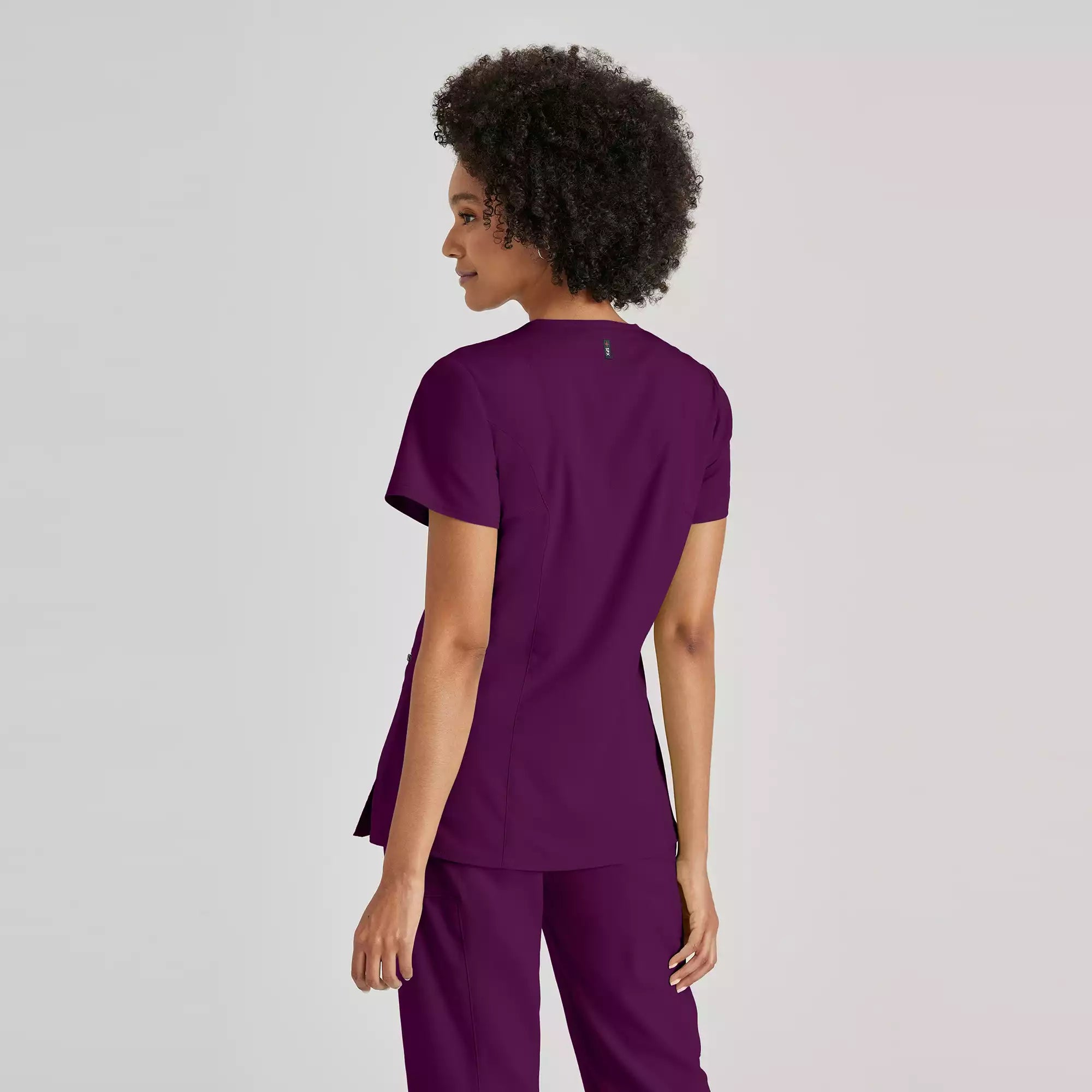 Grey's Anatomy Spandex Stretch Kim Top-3 Pocket V-Neck Top