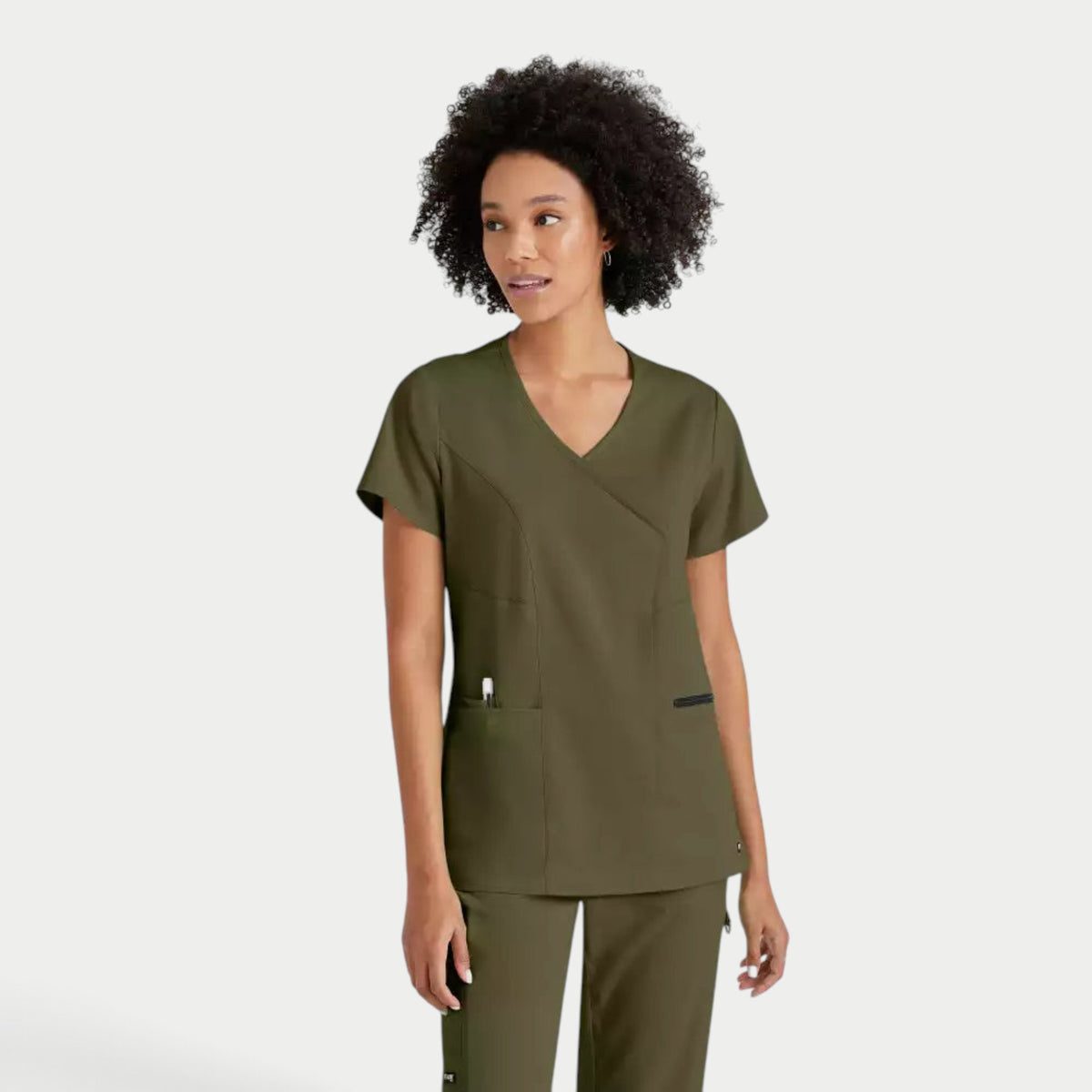 Kim 3-Pocket V-Neck Top | GRST001