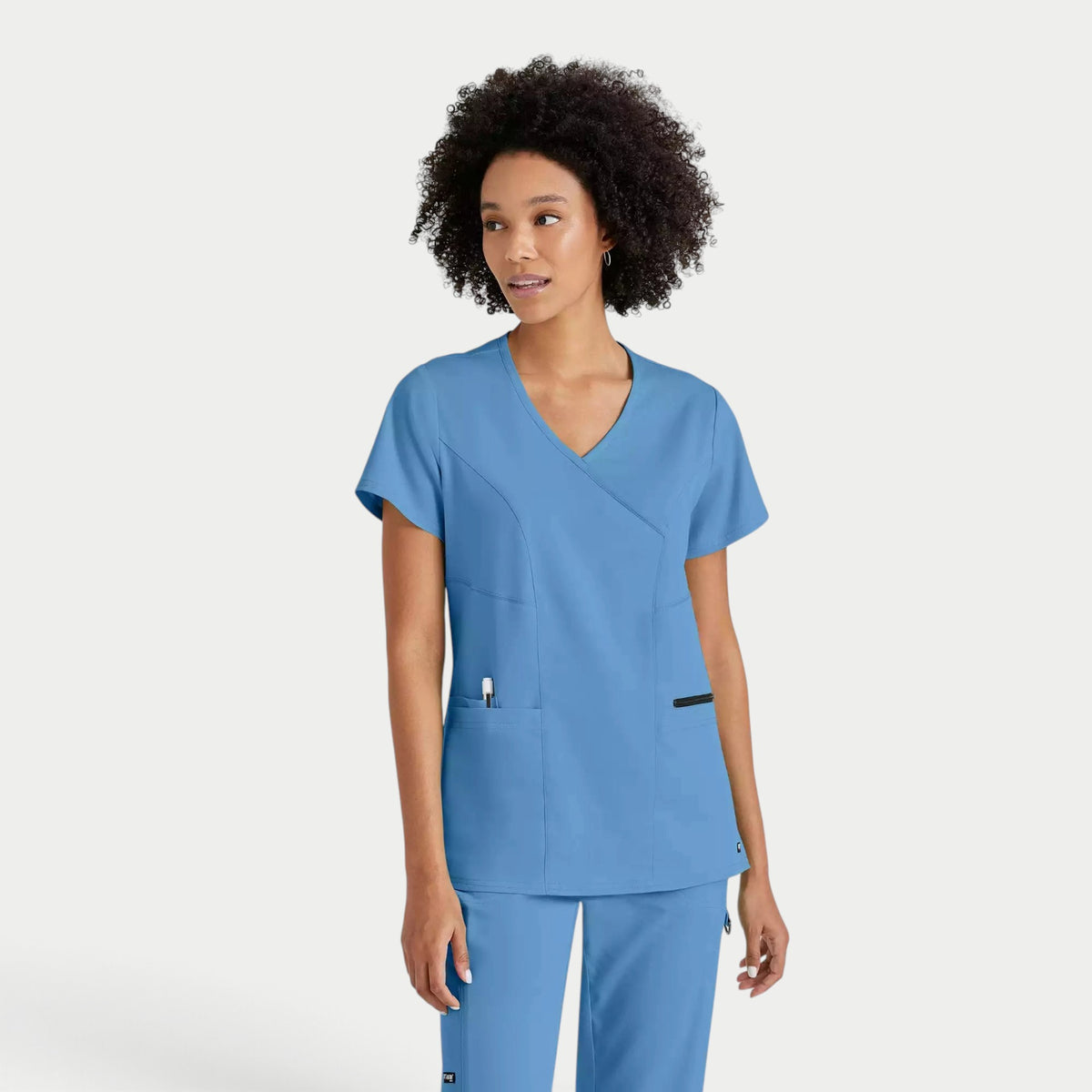 Kim 3-Pocket V-Neck Top | GRST001
