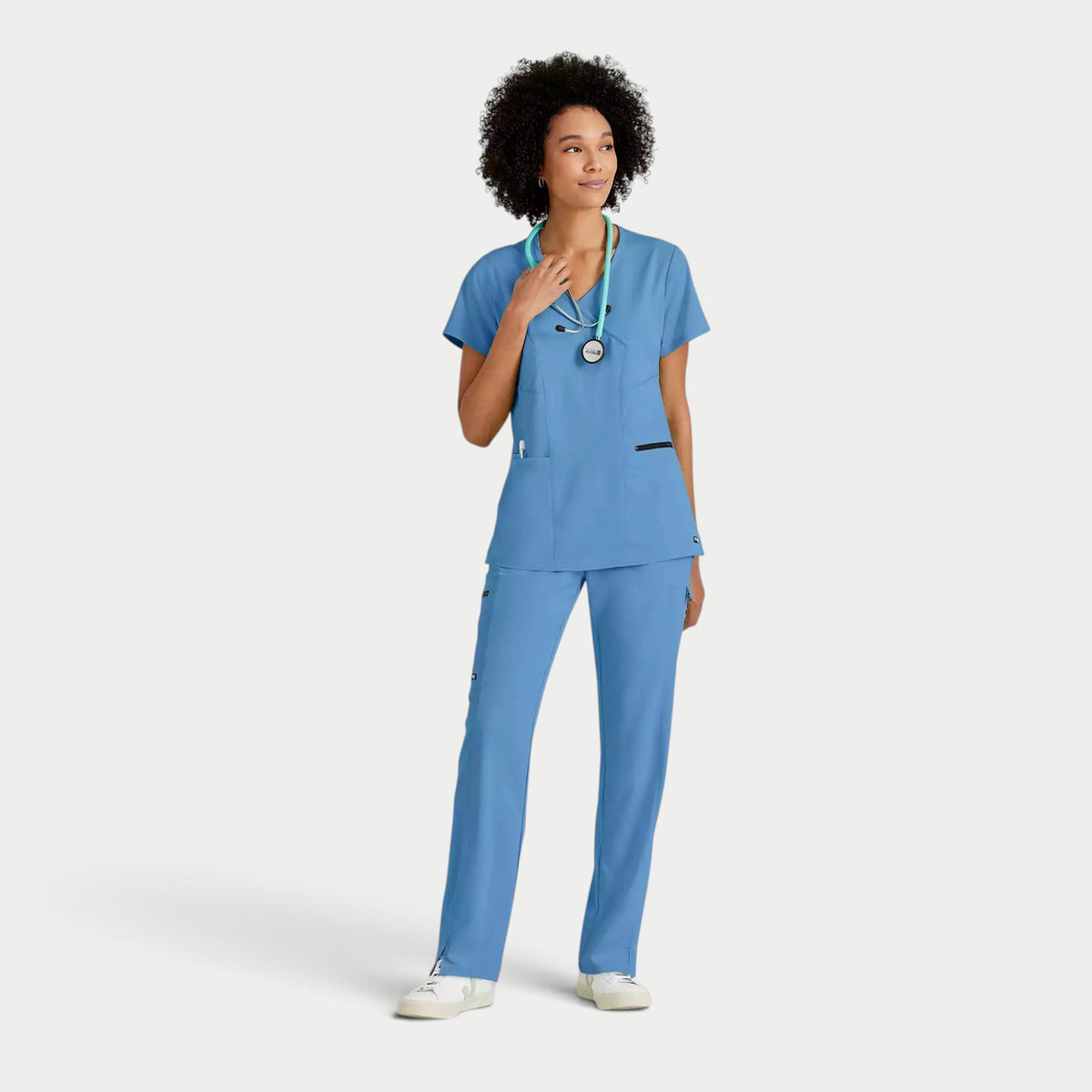 Kim 3-Pocket V-Neck Top | GRST001