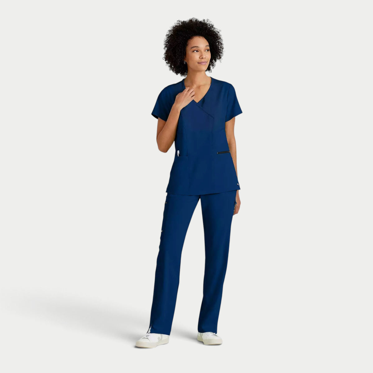 Kim 3-Pocket V-Neck Top | GRST001
