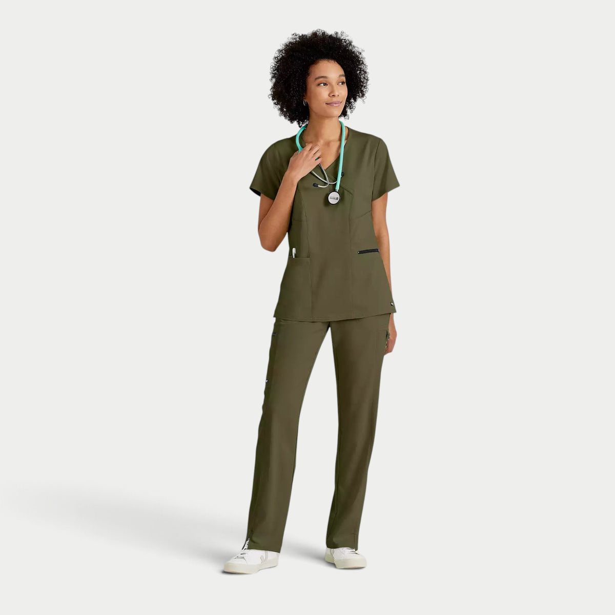 Kim 3-Pocket V-Neck Top | GRST001