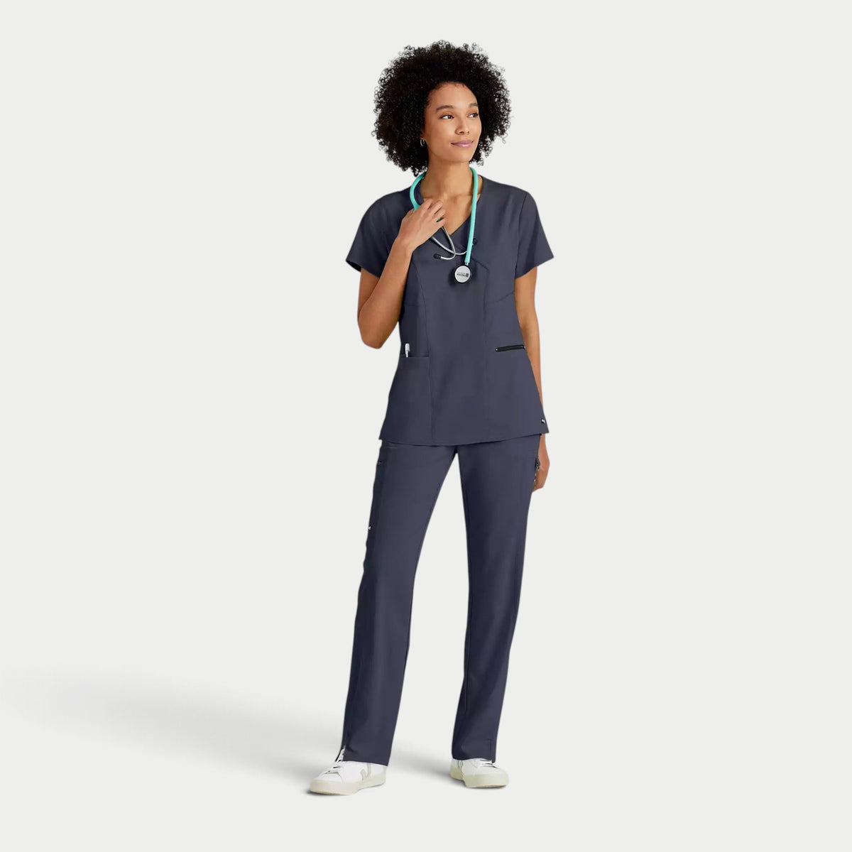Kim 3-Pocket V-Neck Top | GRST001