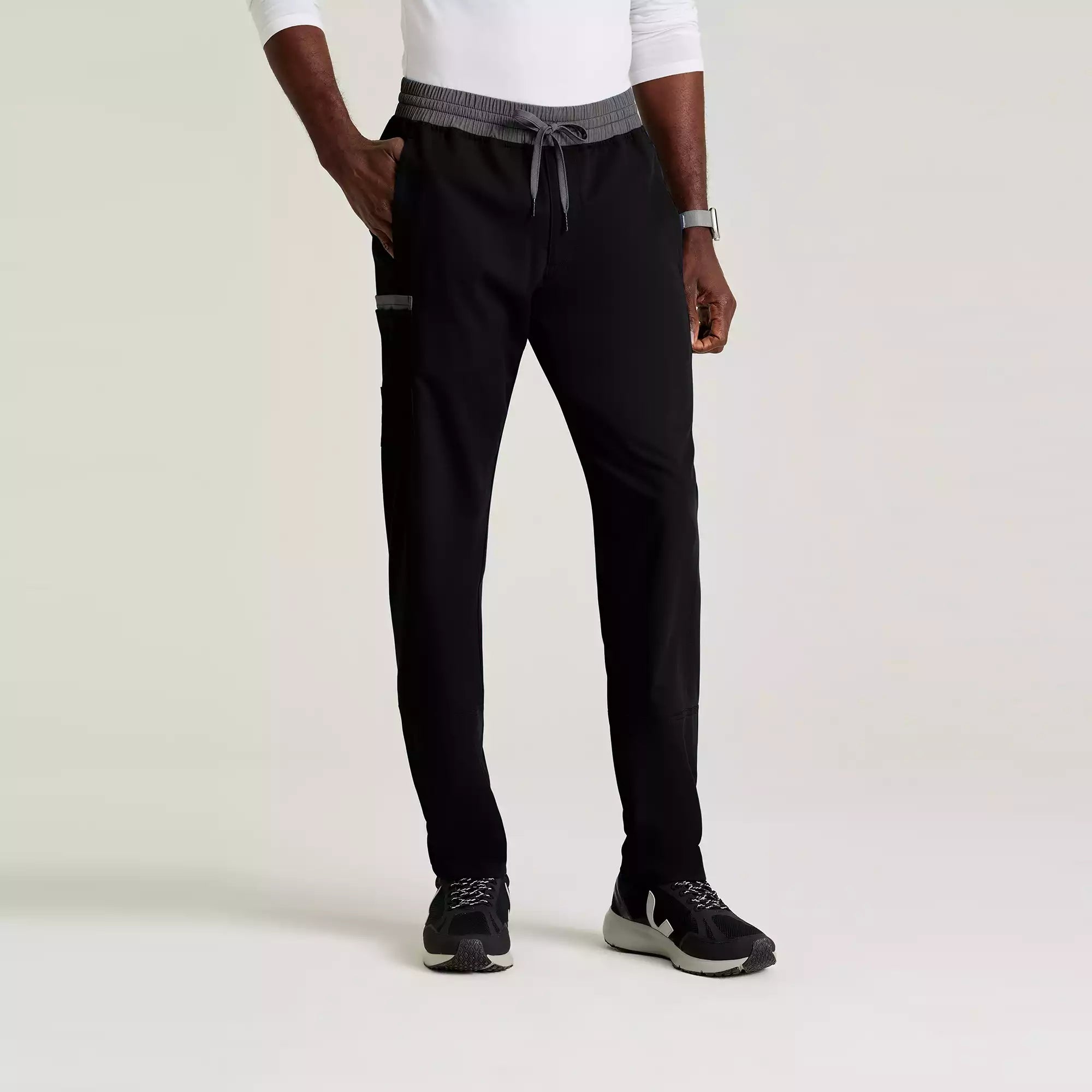 Grey's Anatomy Spandex Stretch Men's 7 Pocket Two-Tone Slim & Straight Pant | GRSP641