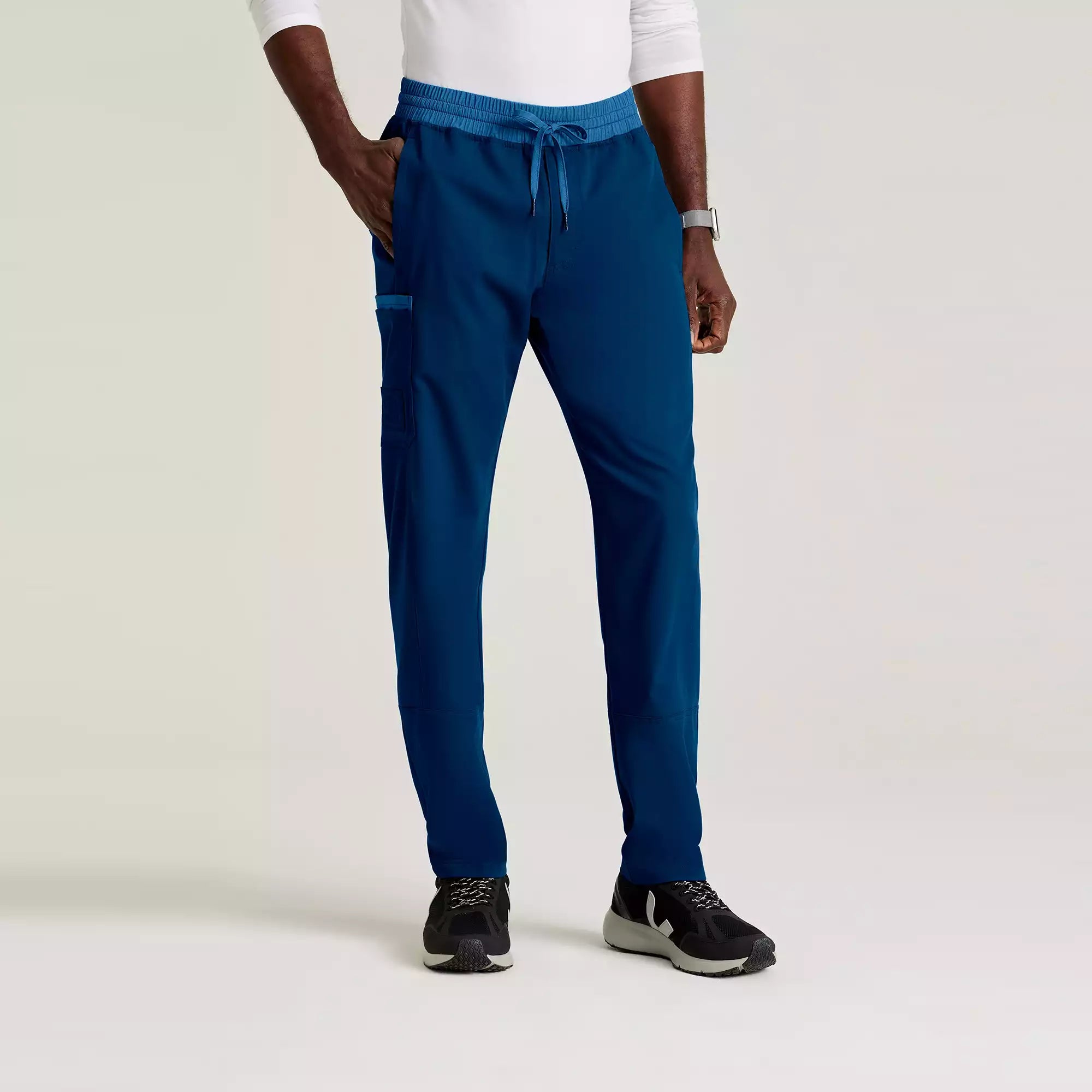 Grey's Anatomy Spandex Stretch Men's 7 Pocket Two-Tone Slim & Straight Pant | GRSP641