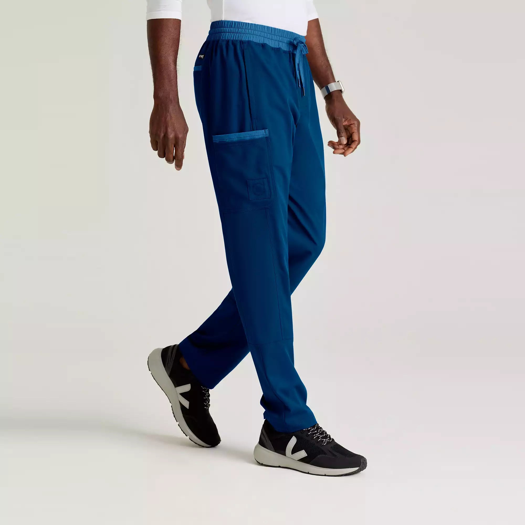 Grey's Anatomy Spandex Stretch Men's 7 Pocket Two-Tone Slim & Straight Pant | GRSP641
