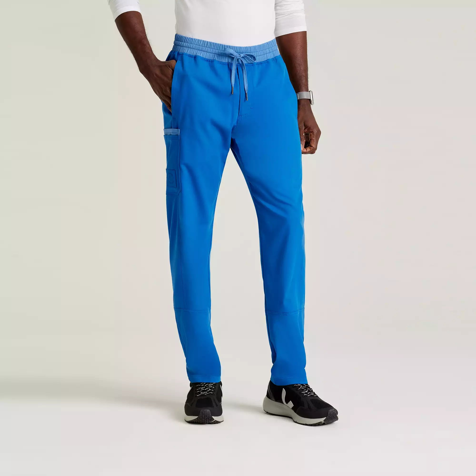Grey's Anatomy Spandex Stretch Men's 7 Pocket Two-Tone Slim & Straight Pant | GRSP641