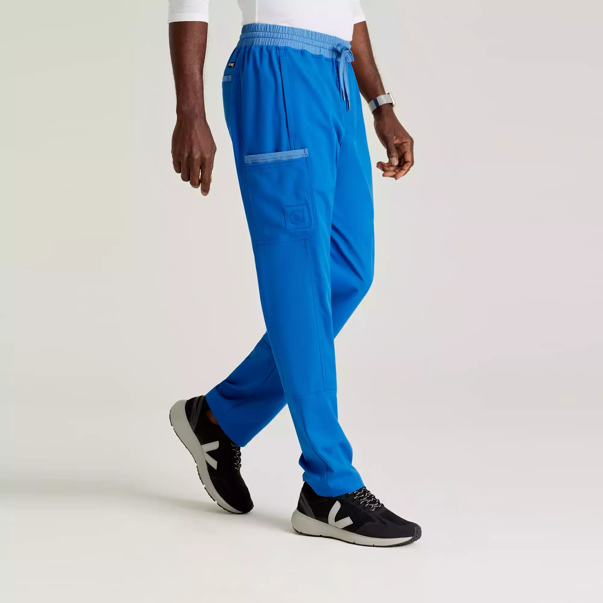 Grey's Anatomy Spandex Stretch Men's 7 Pocket Two-Tone Slim & Straight Pant | GRSP641