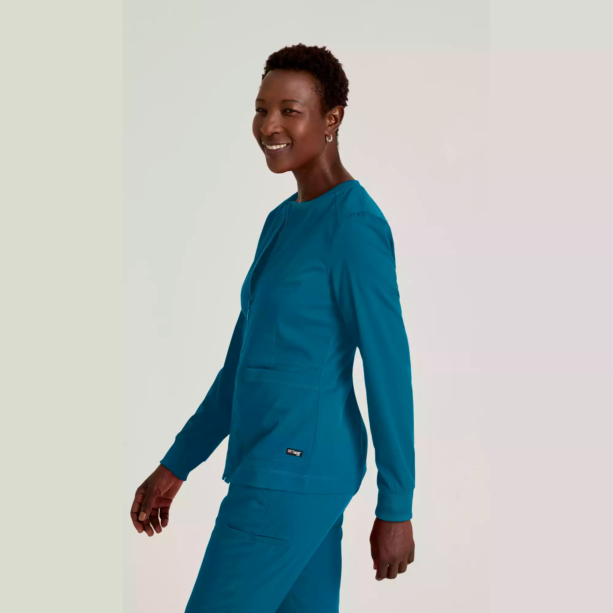 Grey's Anatomy Spandex Stretch Millie Jacket-3 Pocket Zip Jacket | GRSW017