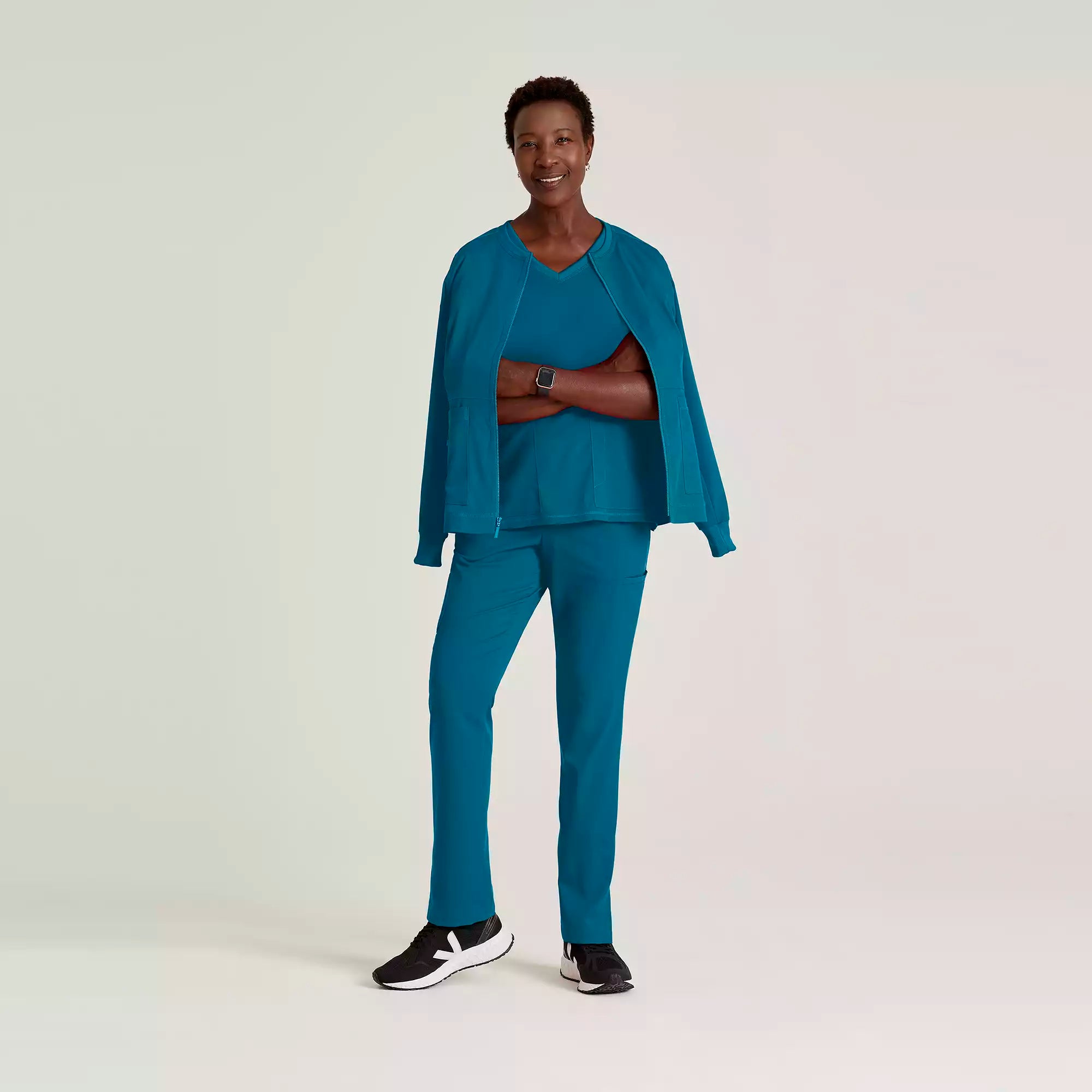 Grey's Anatomy Spandex Stretch Millie Jacket-3 Pocket Zip Jacket | GRSW017