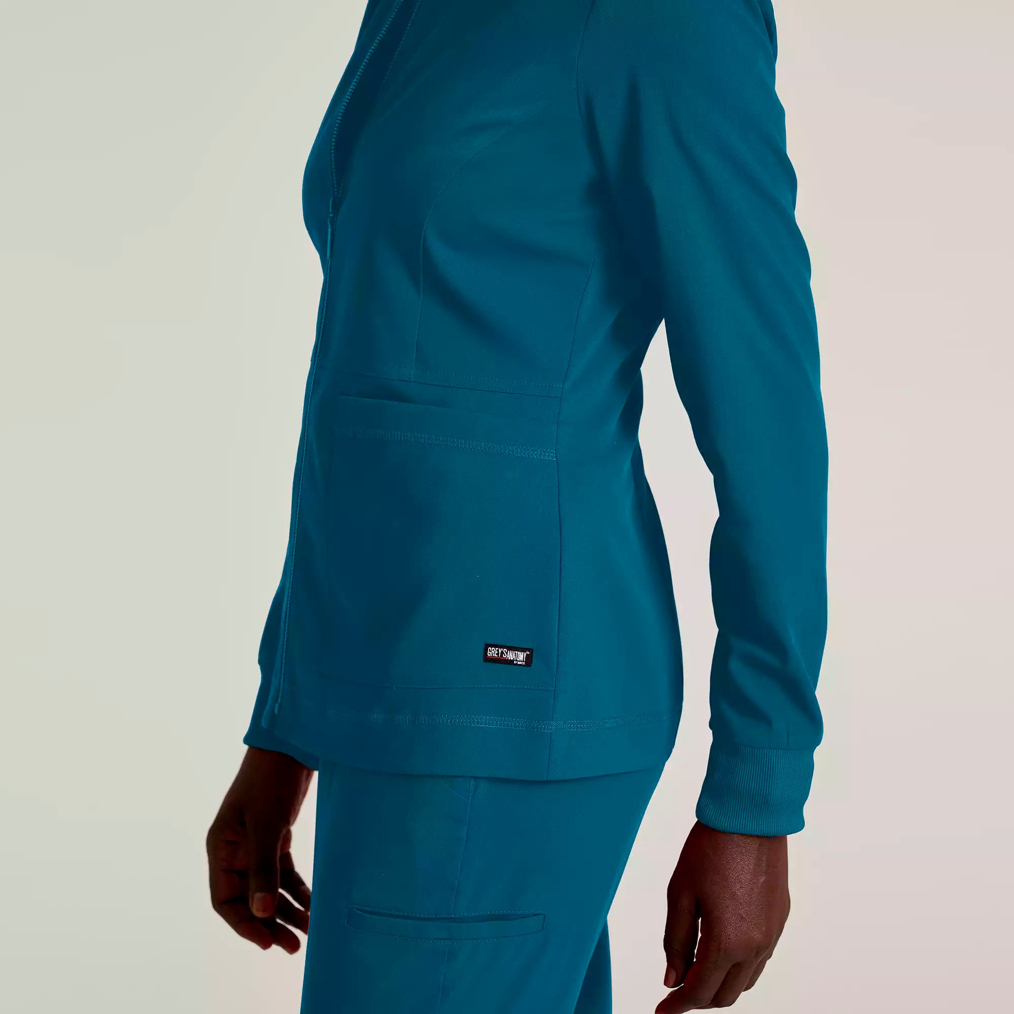 Grey's Anatomy Spandex Stretch Millie Jacket-3 Pocket Zip Jacket | GRSW017
