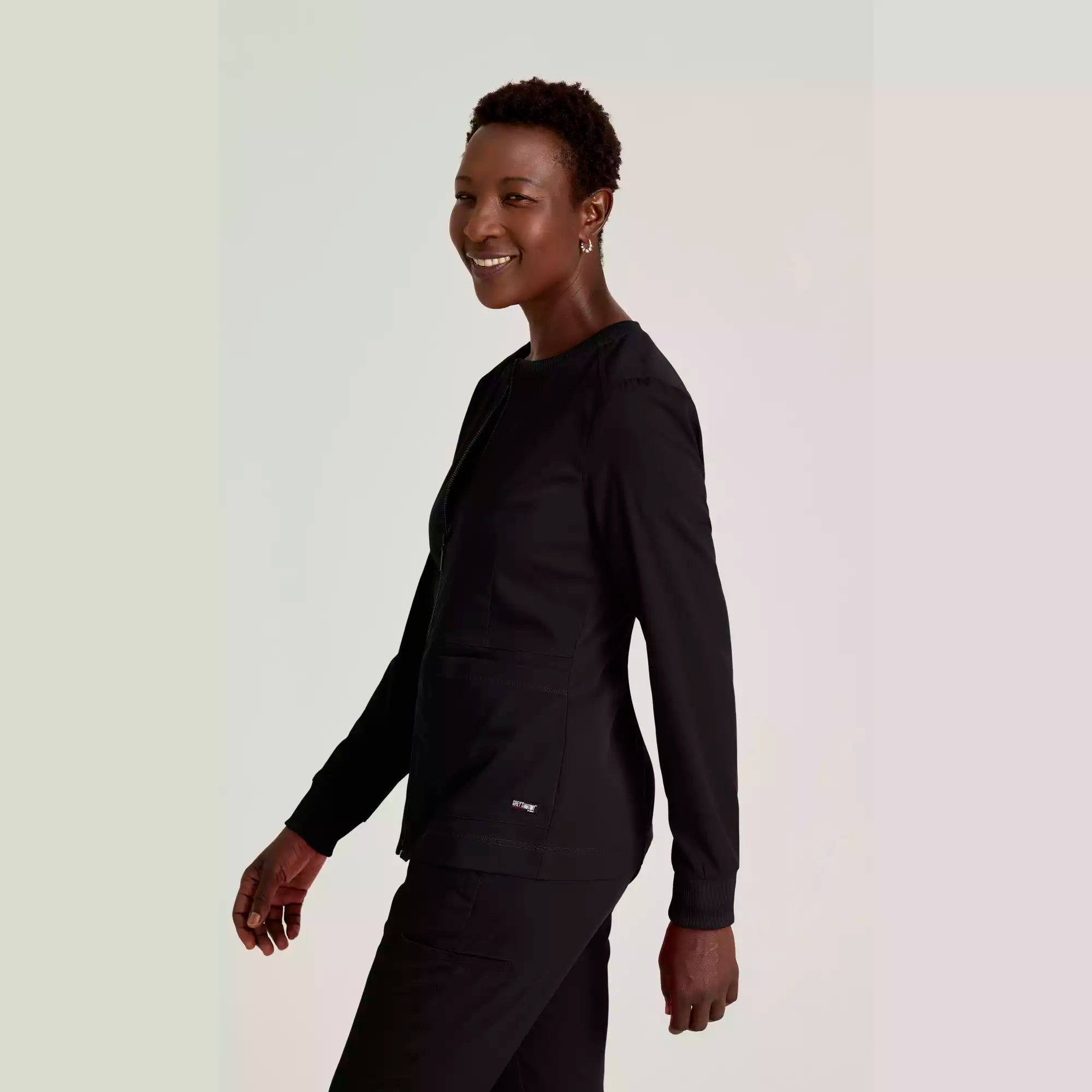 Grey's Anatomy Spandex Stretch Millie Jacket-3 Pocket Zip Jacket | GRSW017