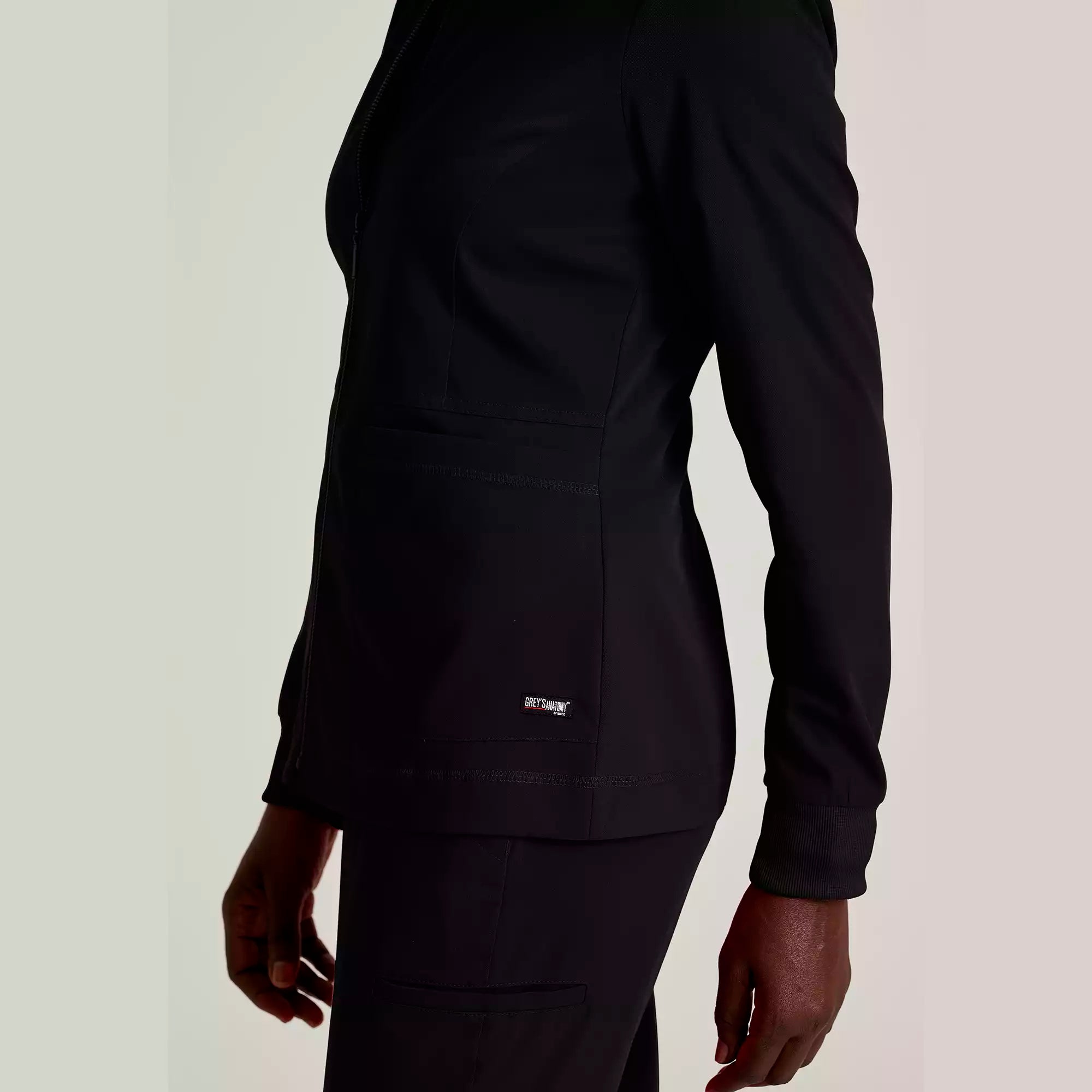 Grey's Anatomy Spandex Stretch Millie Jacket-3 Pocket Zip Jacket | GRSW017