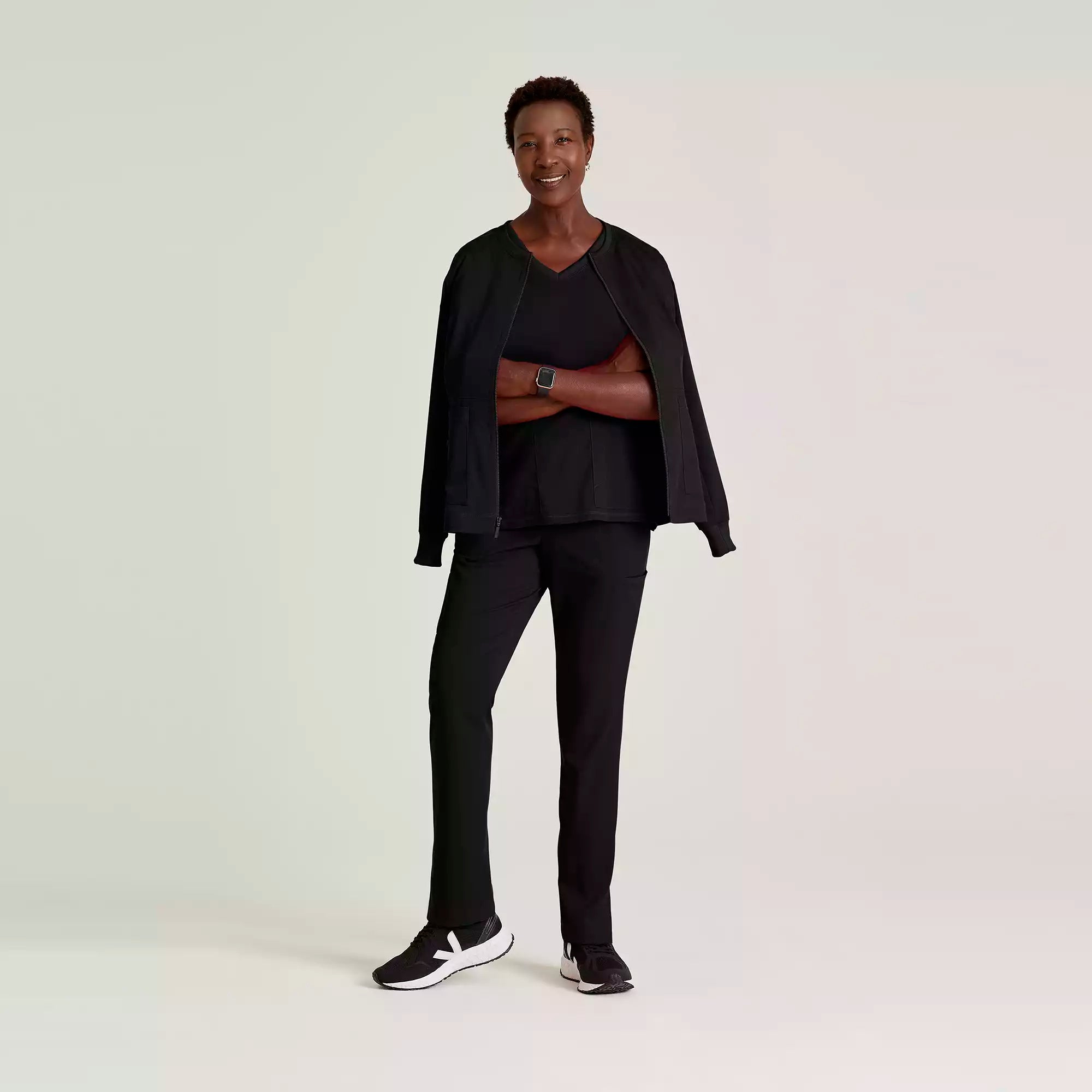 Grey's Anatomy Spandex Stretch Millie Jacket-3 Pocket Zip Jacket | GRSW017
