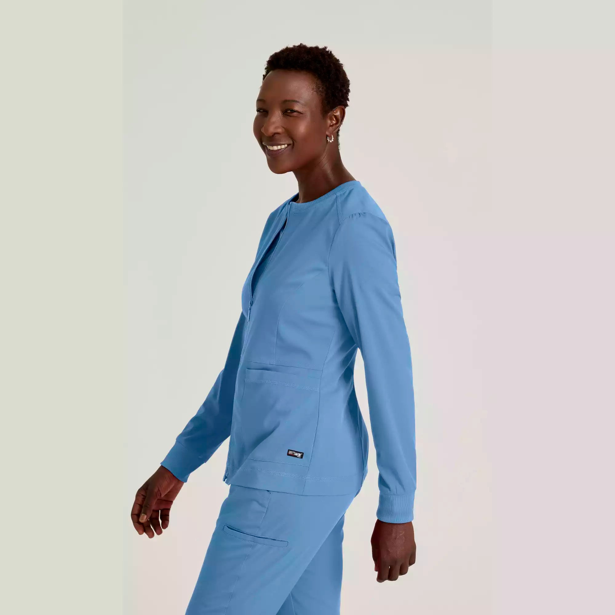 Grey's Anatomy Spandex Stretch Millie Jacket-3 Pocket Zip Jacket | GRSW017